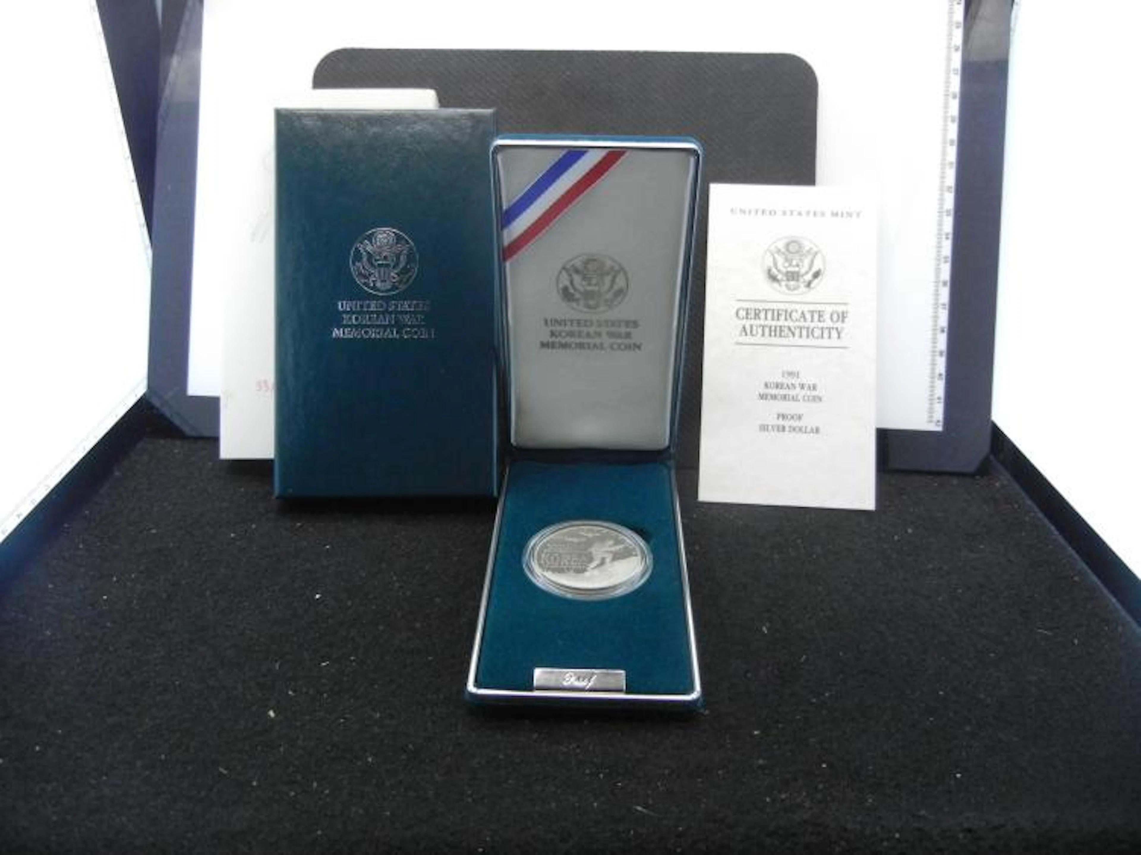1991-P Korea Silver Dollar Proof. Government box. Watch out, Little Rocket Man!