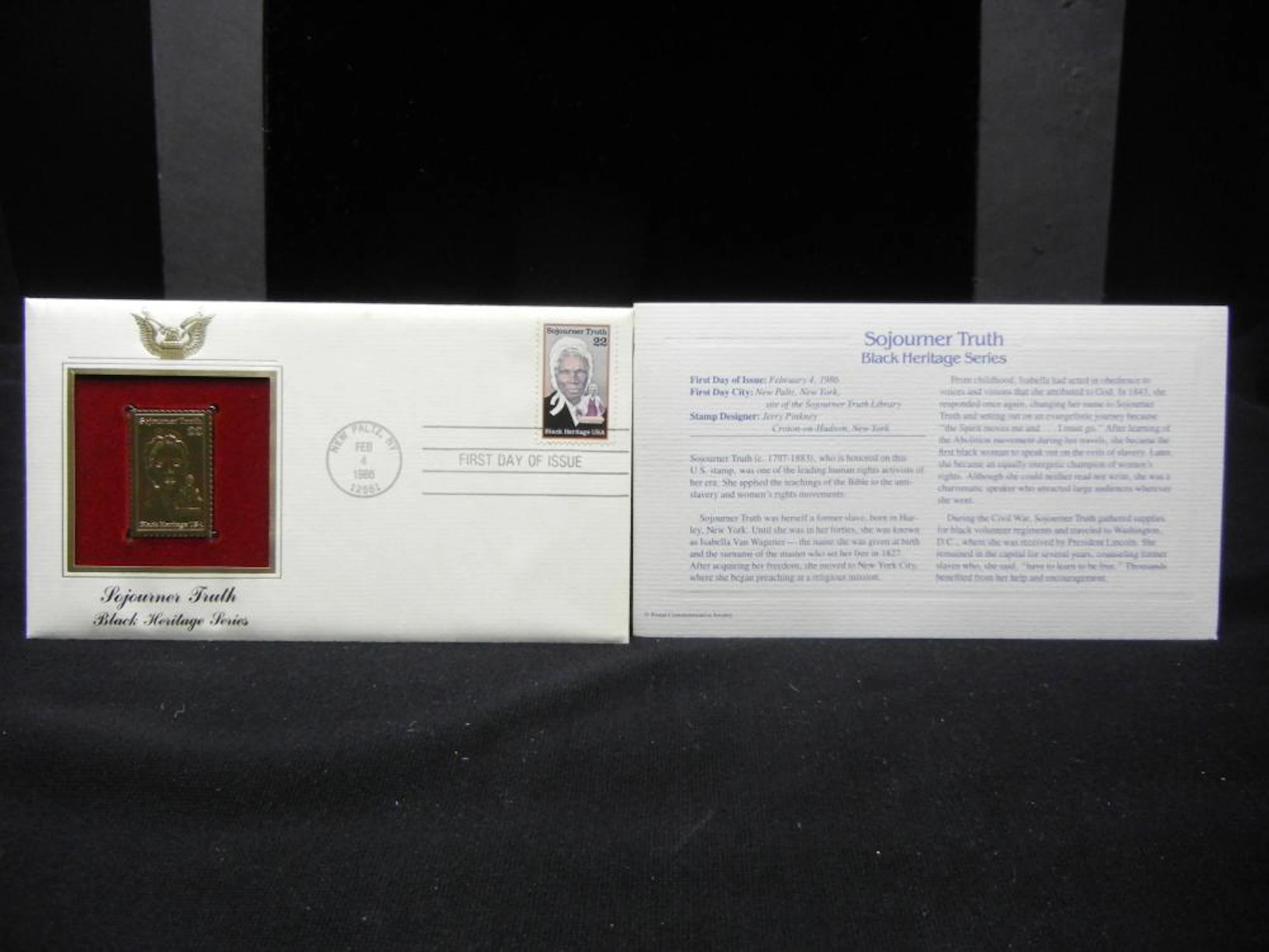 1986 Firsy Day of Issue Sojourner Truth Black Heritage Series Stamp