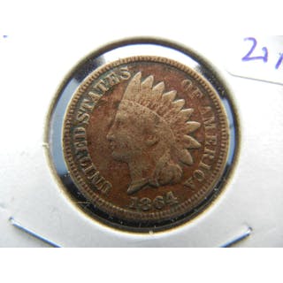 1864 Copper Nickel Indian Cent   Hardest copper nickel to find   Sharp    