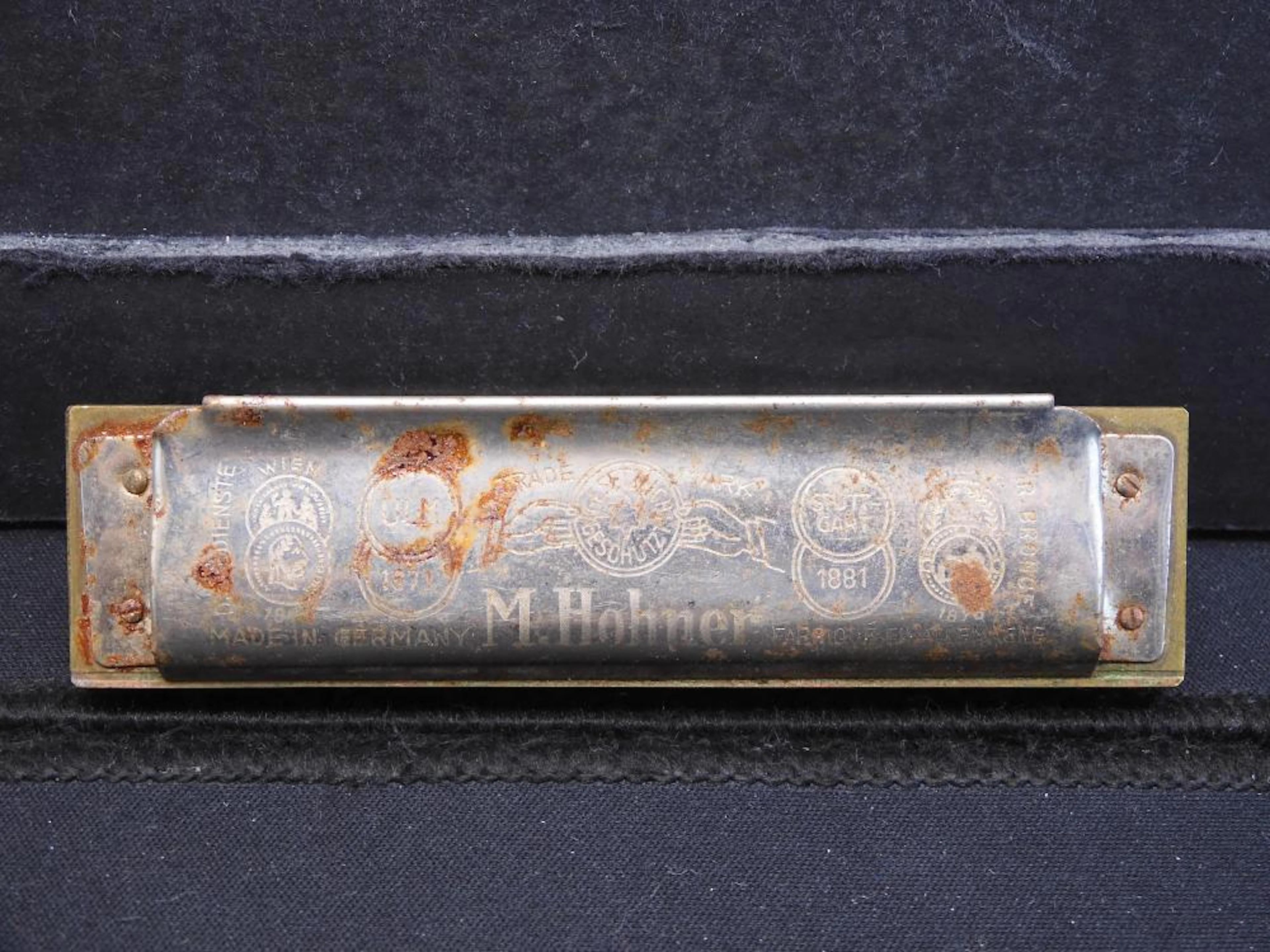 GERMAN ANTIQUE MARINE BAND HARMONICA (M. HOHNER BRAND), OVER 100 YRS OLD!
