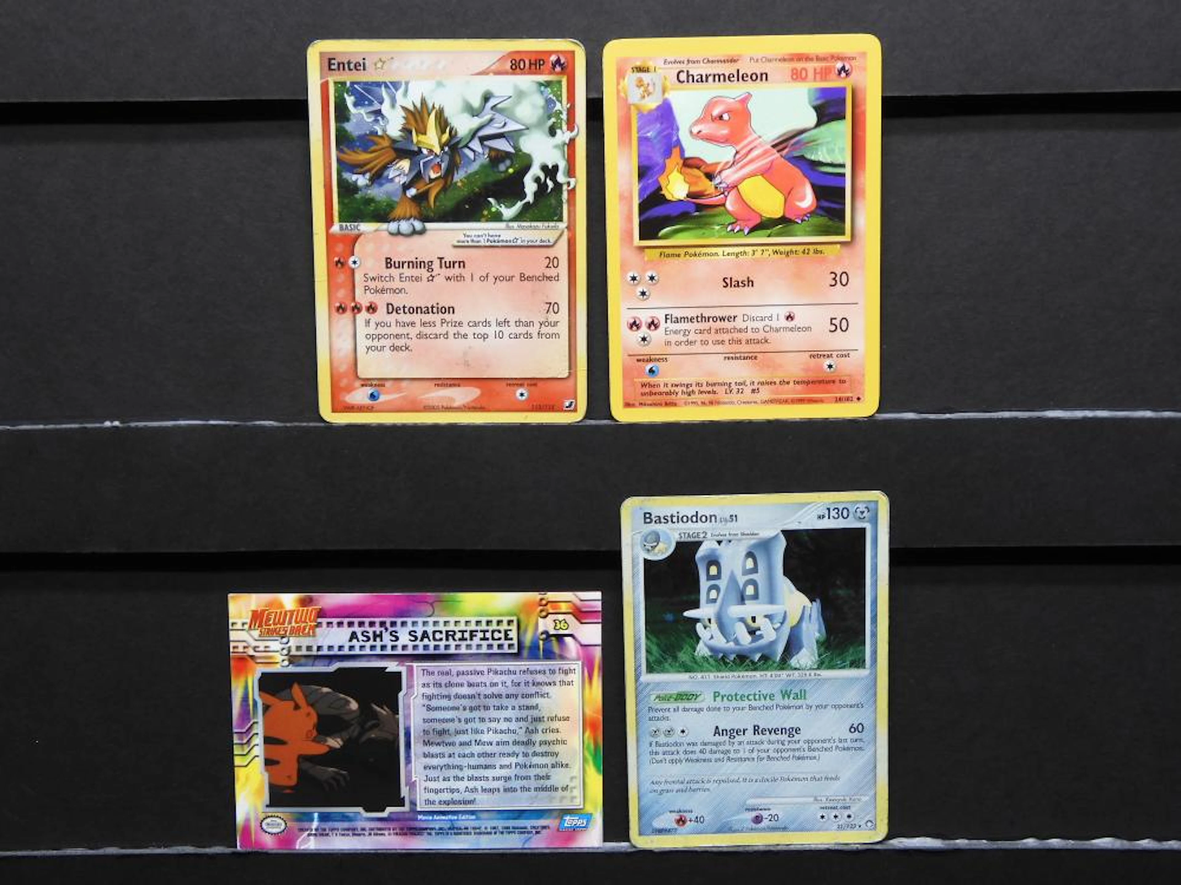 Pokémon Collectible Cards - 4 Different Cards
