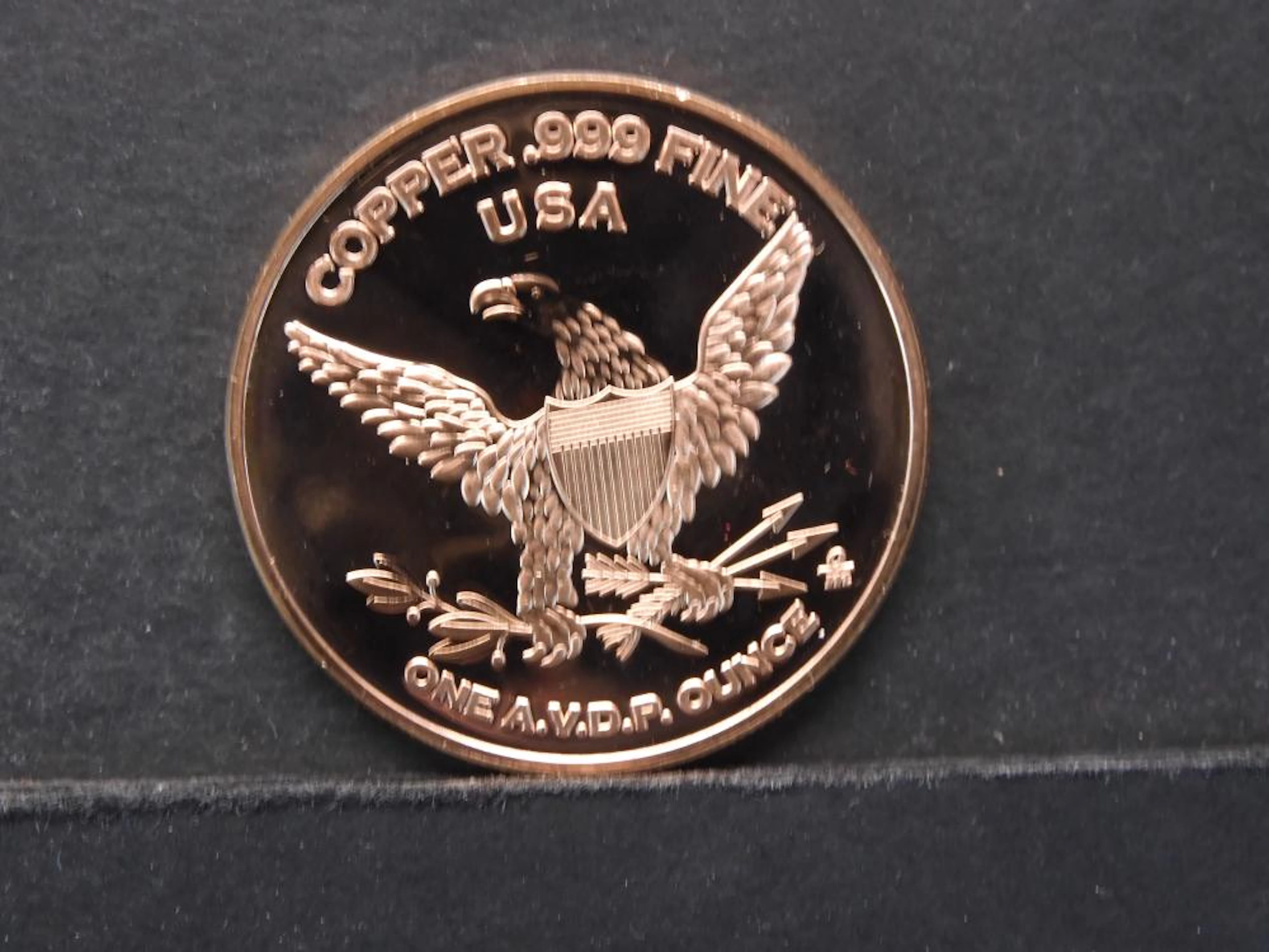 Triceratops One Ounce .999 Fine Copper Round