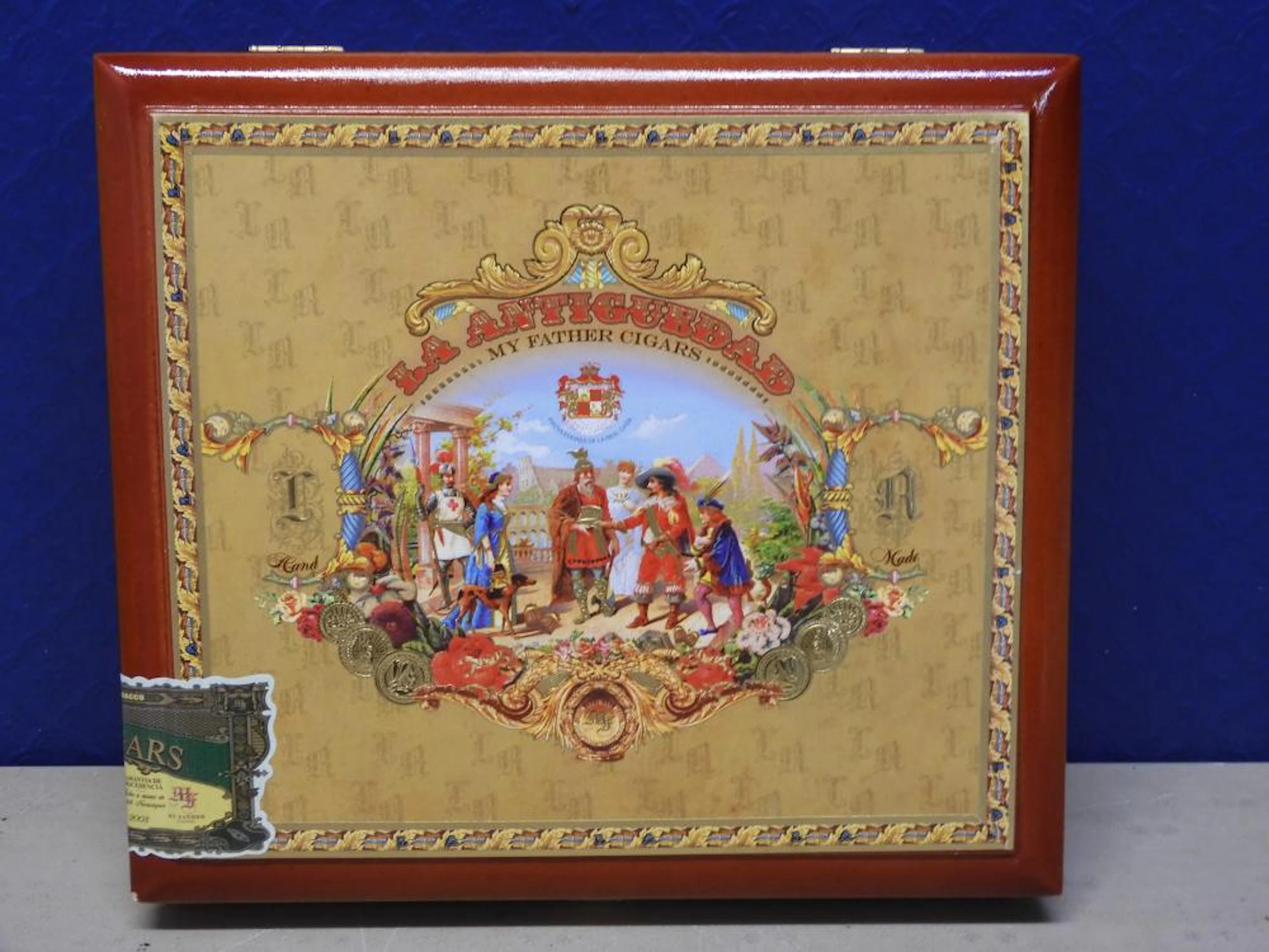 Wood Cigar Box LA Antiguedad Corona Grande Nicaragua