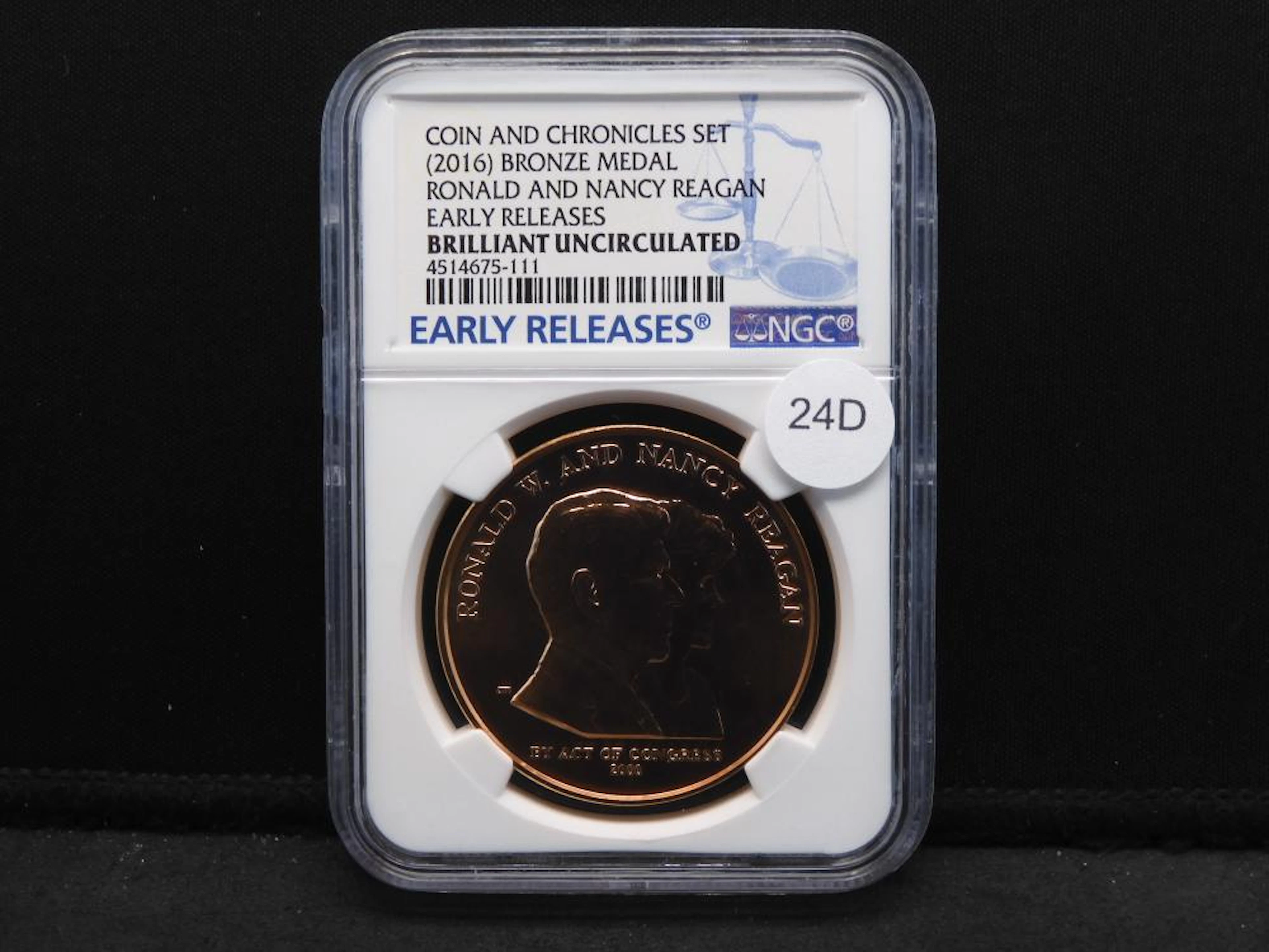 2016 Bronze Medal Ronald & Nancy Regan Early Releases BU...