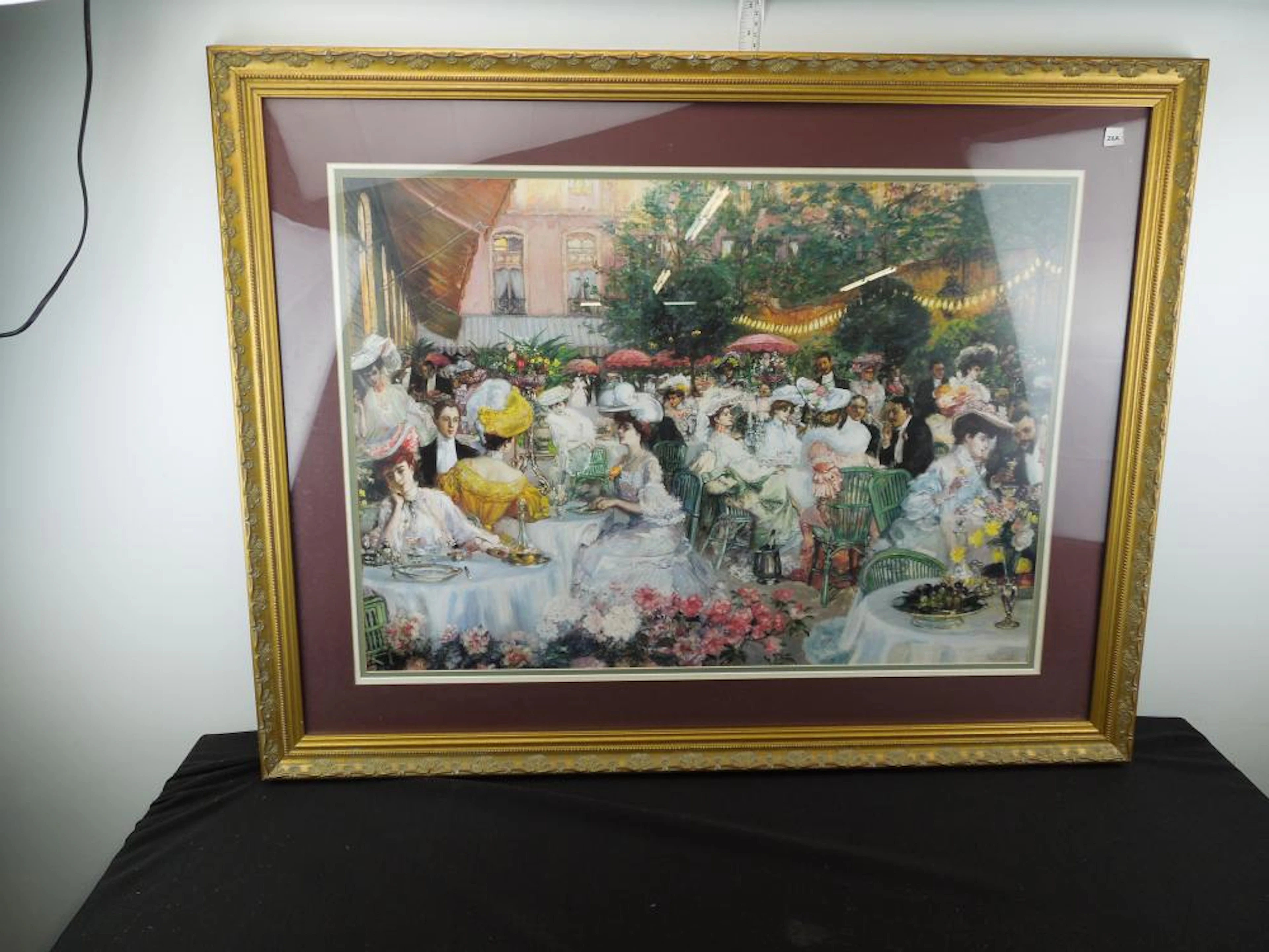 Le Diner a Hotel Ritz Gold Framed & Matted 40.5 x 31.5
