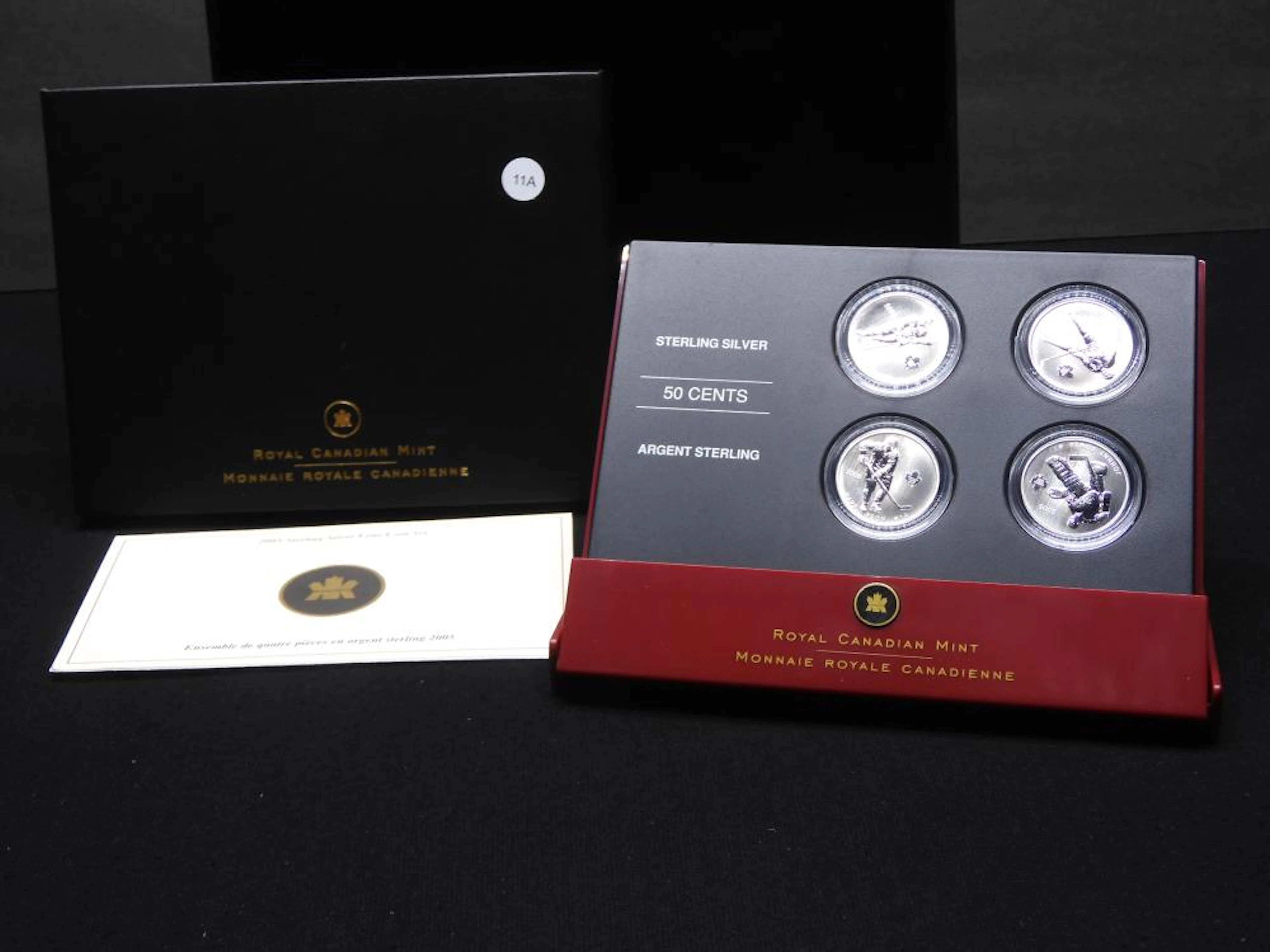 2005 Canada .925 Silver (4) coin set celebrating hockey...