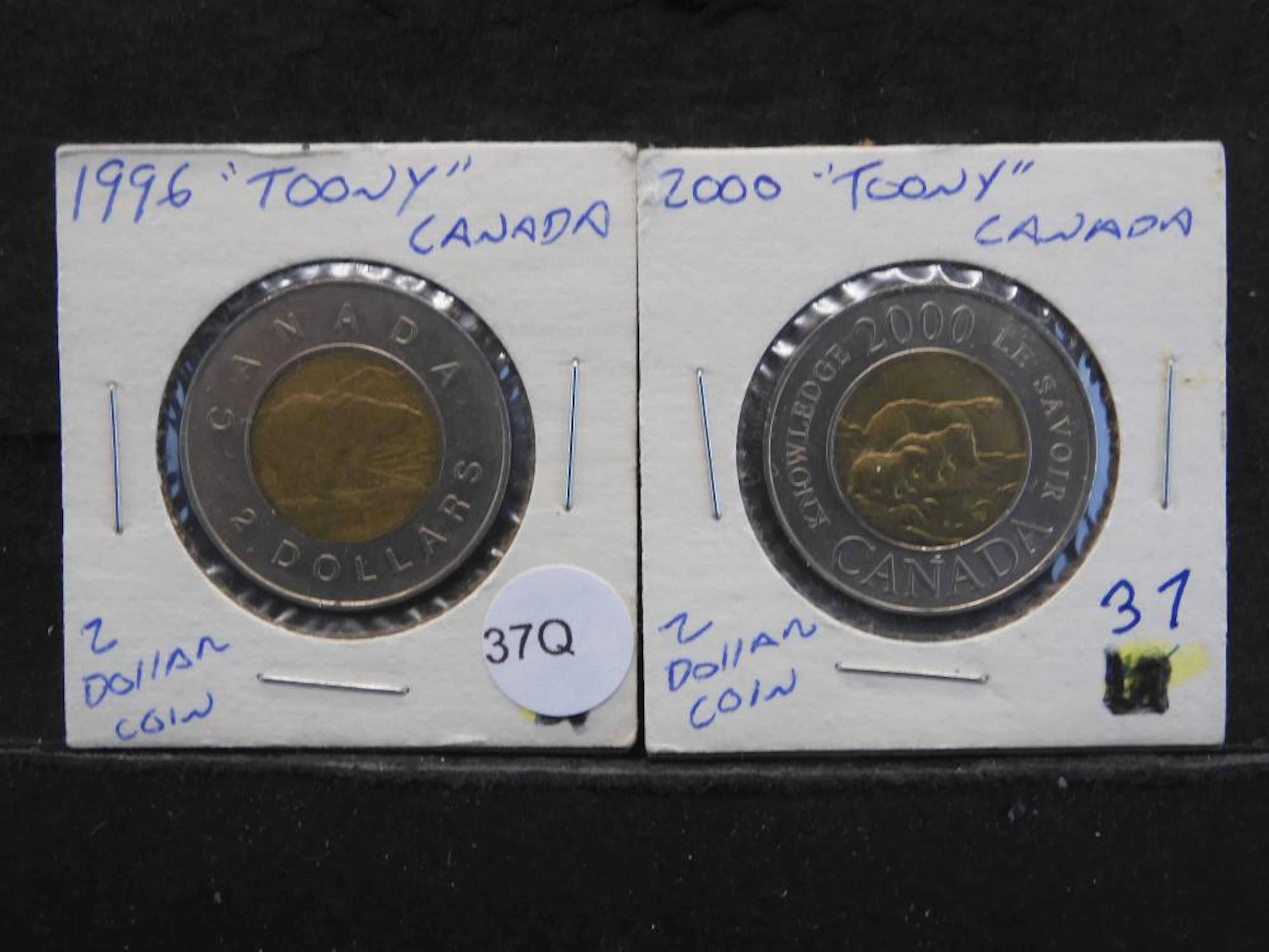 1996 $2 Canadian Coin & 2000 Knowledge $2 Canadian Coin...