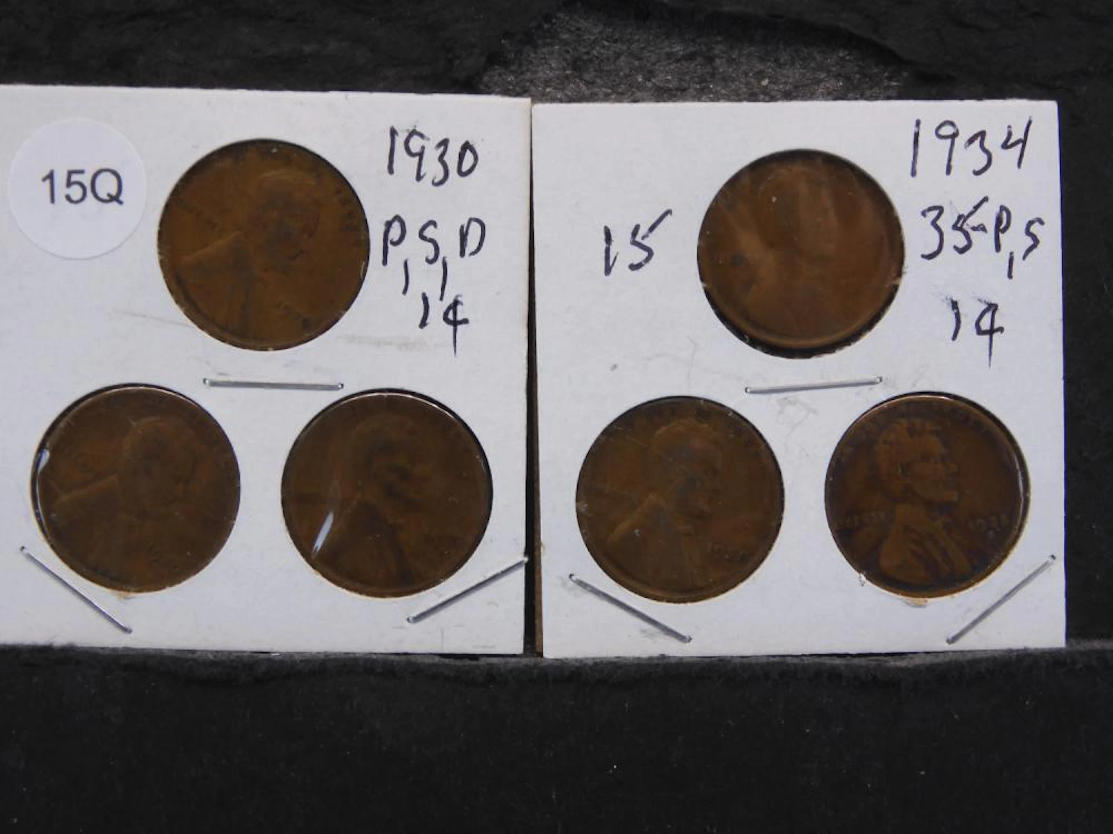 1930 P/S/D, 1934, 1935-P 1935-S, LINCOLN WHEAT CENTS