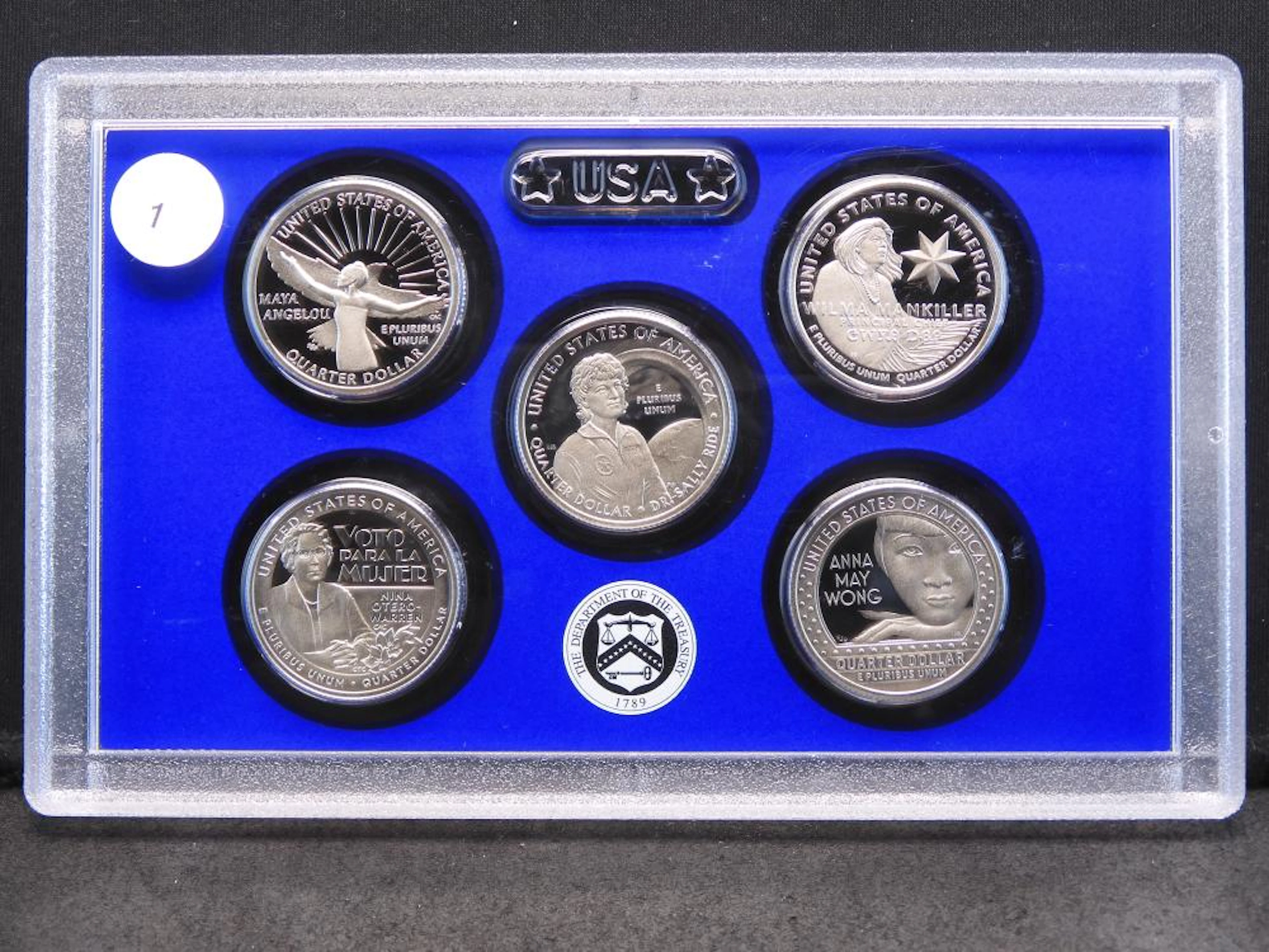2022-S Clad Proof Quarter Proof Set in government package: Angelou