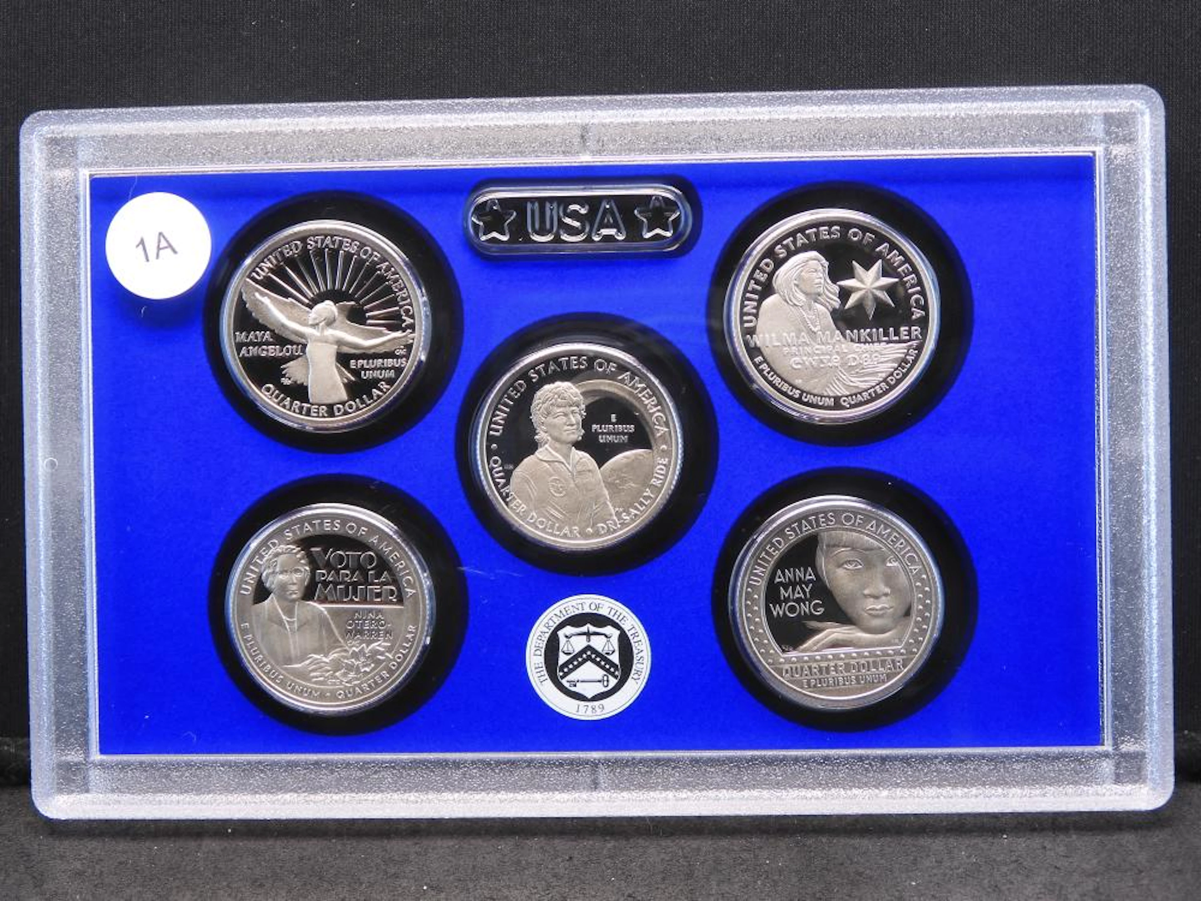 2022-S Clad Proof Quarter Proof Set in government package: Angelou