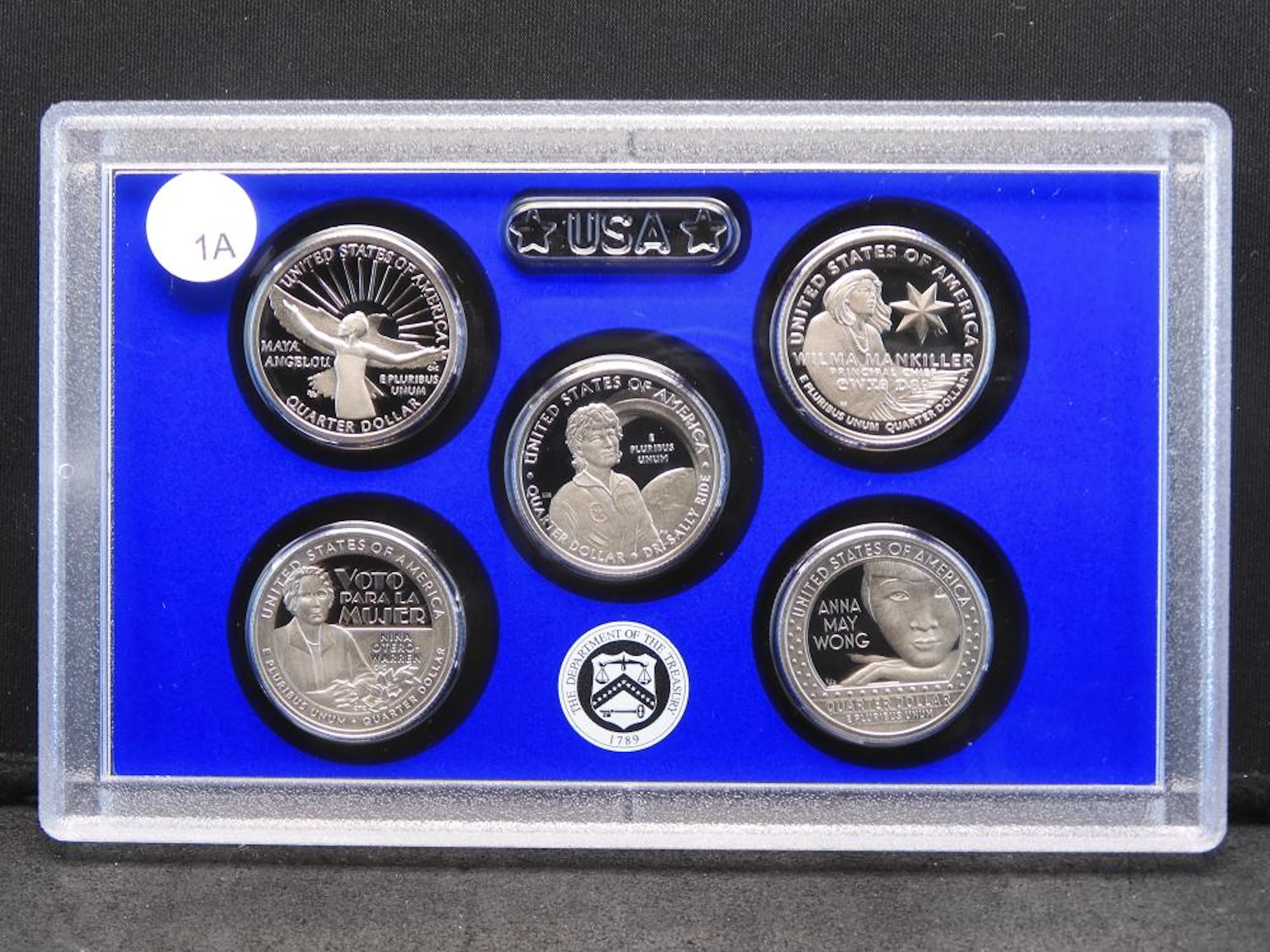2022-S Clad Proof Quarter Proof Set in government package: Angelou