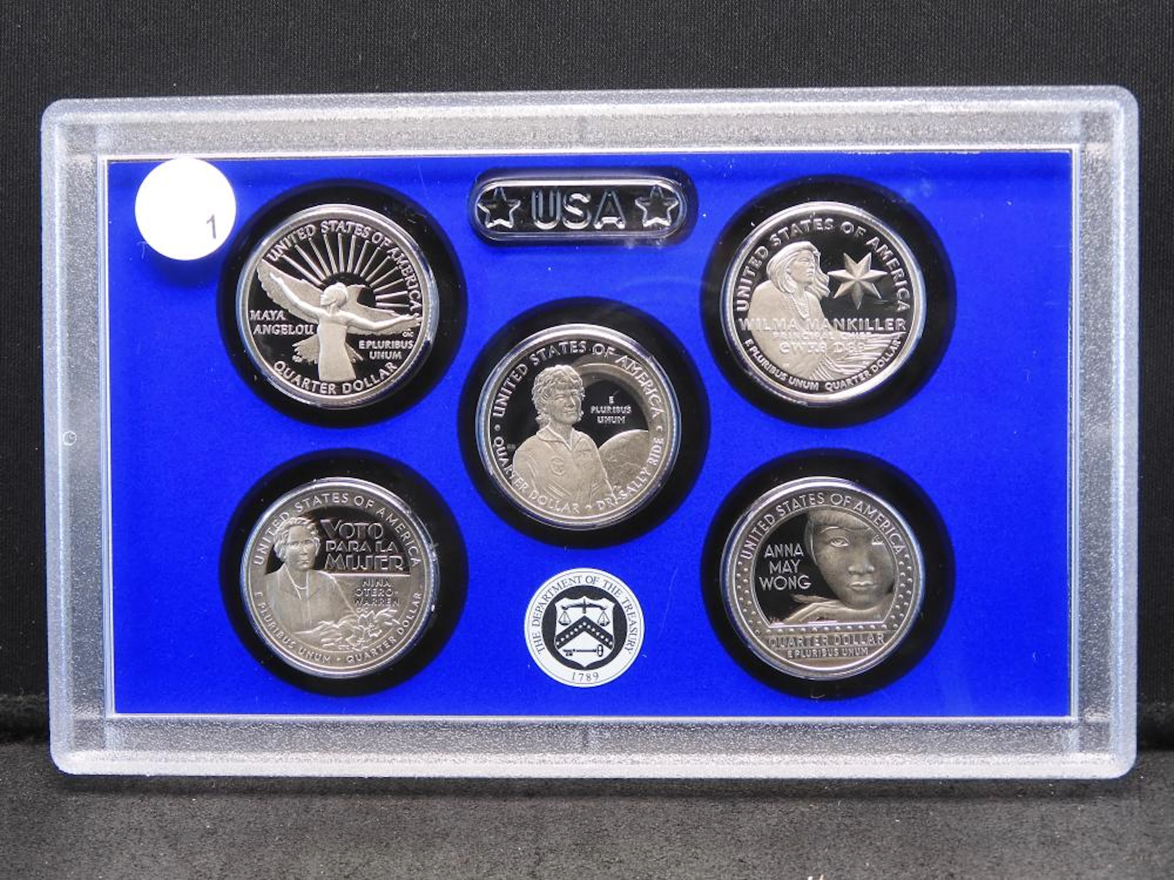 2022-S Clad Proof Quarter Proof Set in government package: Angelou