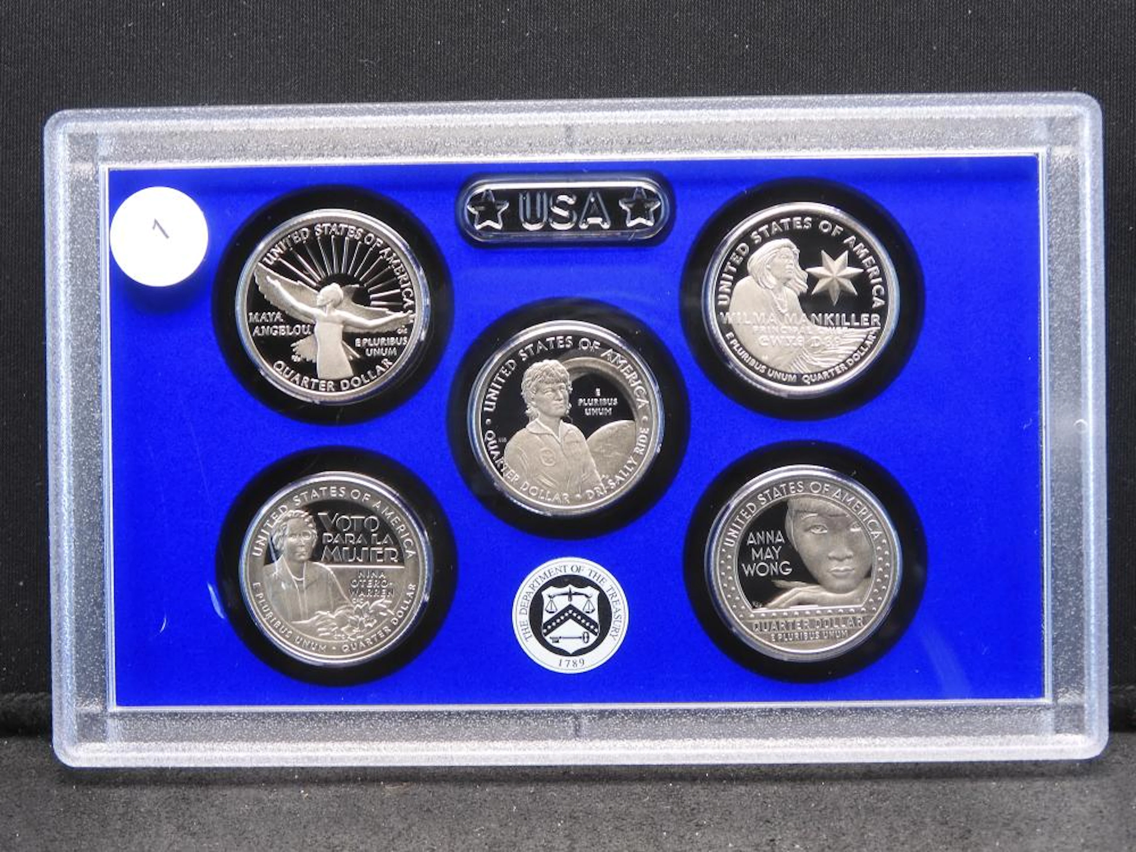 2022-S Clad Proof Quarter Proof Set in government package: Angelou