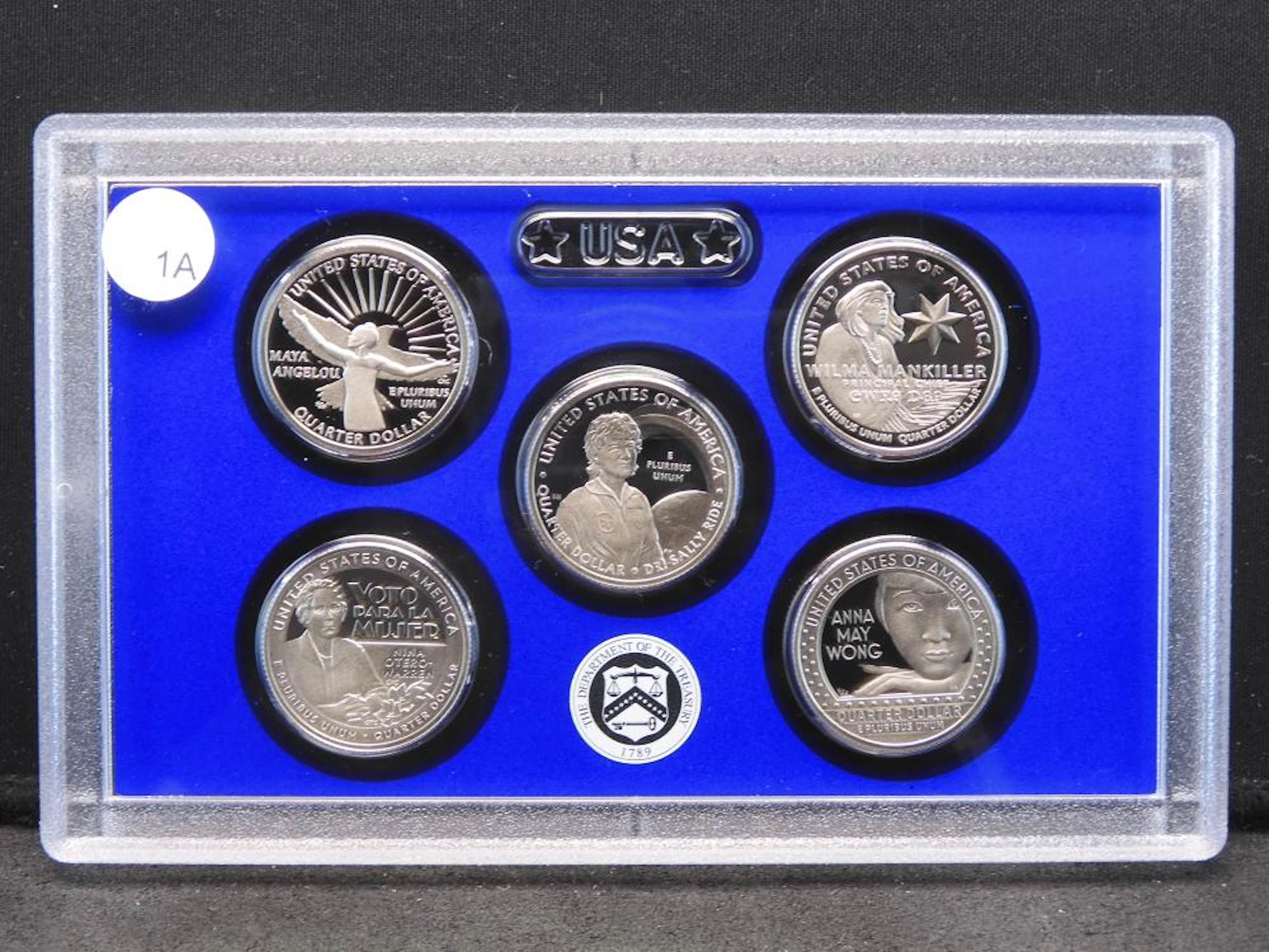 2022-S Clad Proof Quarter Proof Set in government package: Angelou