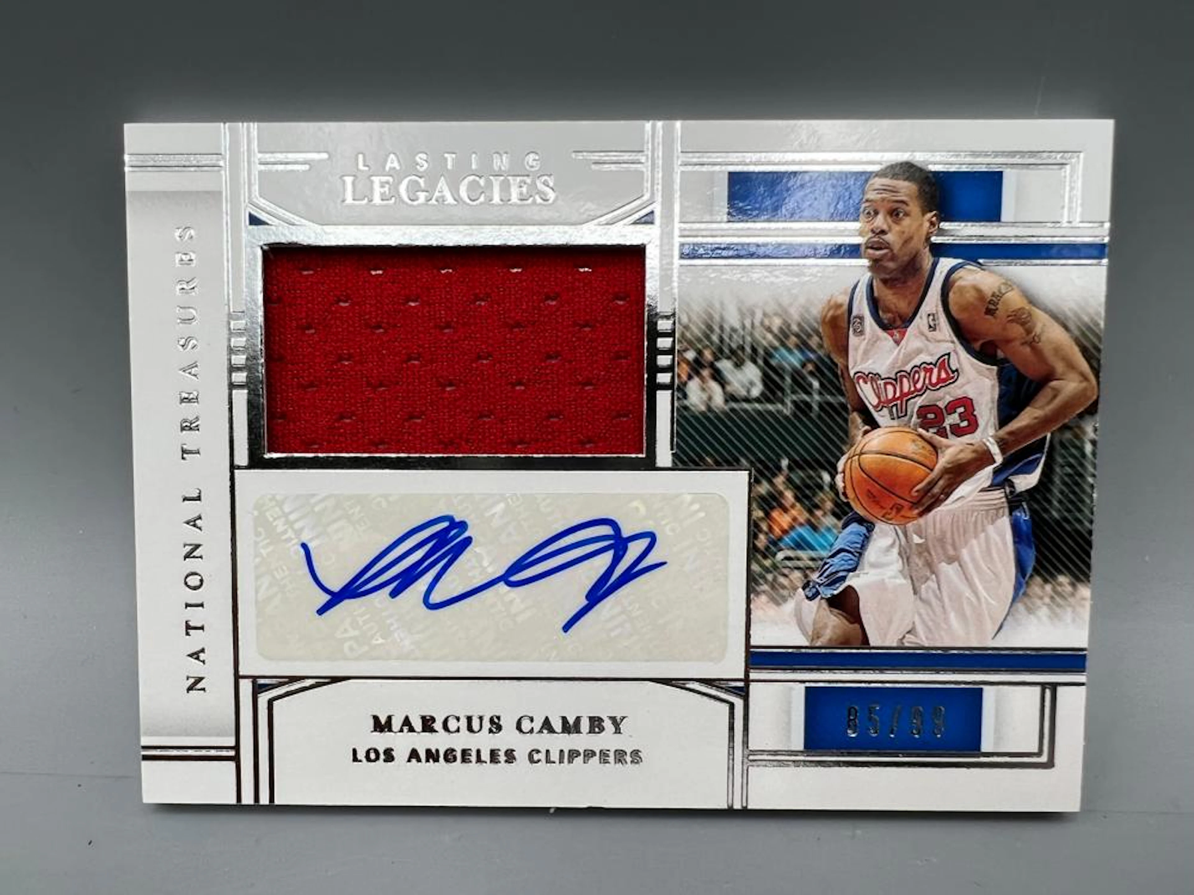 2020-21 National Treasures Marcus Camby Game Worn Patch Auto #85/99
