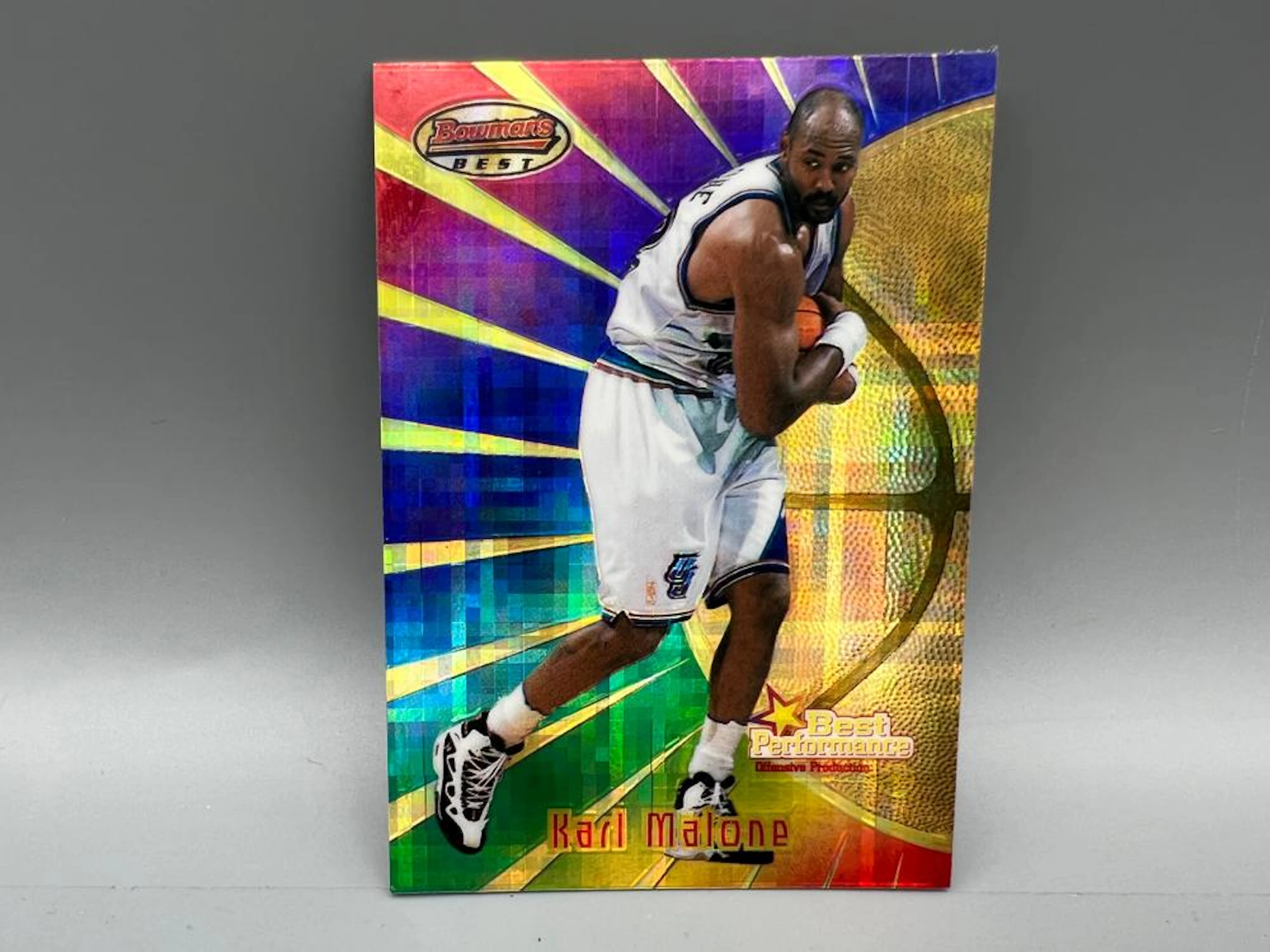 1998 Bowman's Best Karl Malone Atomic Refractor #97 - SSP