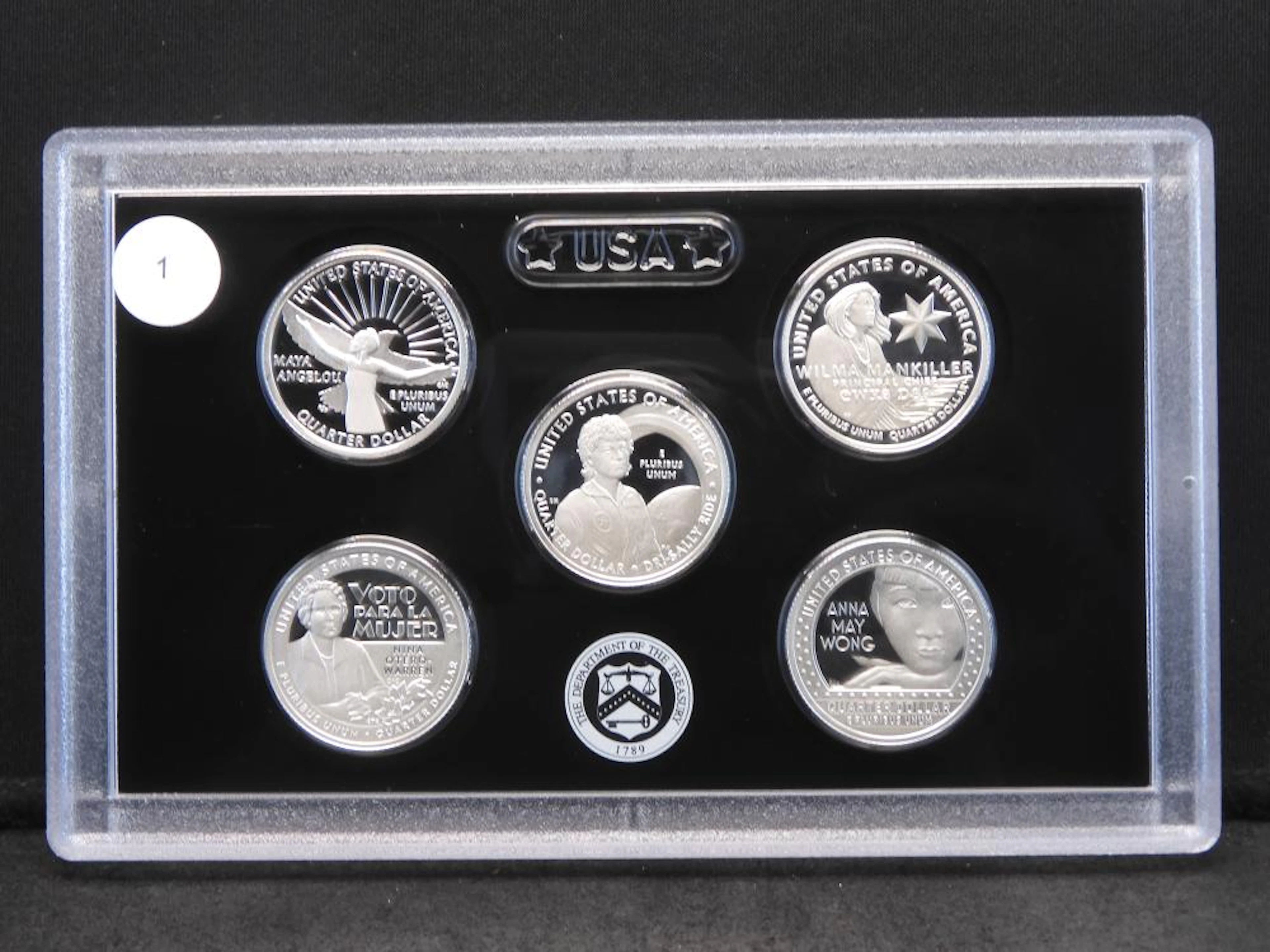 2022-S Five Coin American Women Silver quarter set: Angelou