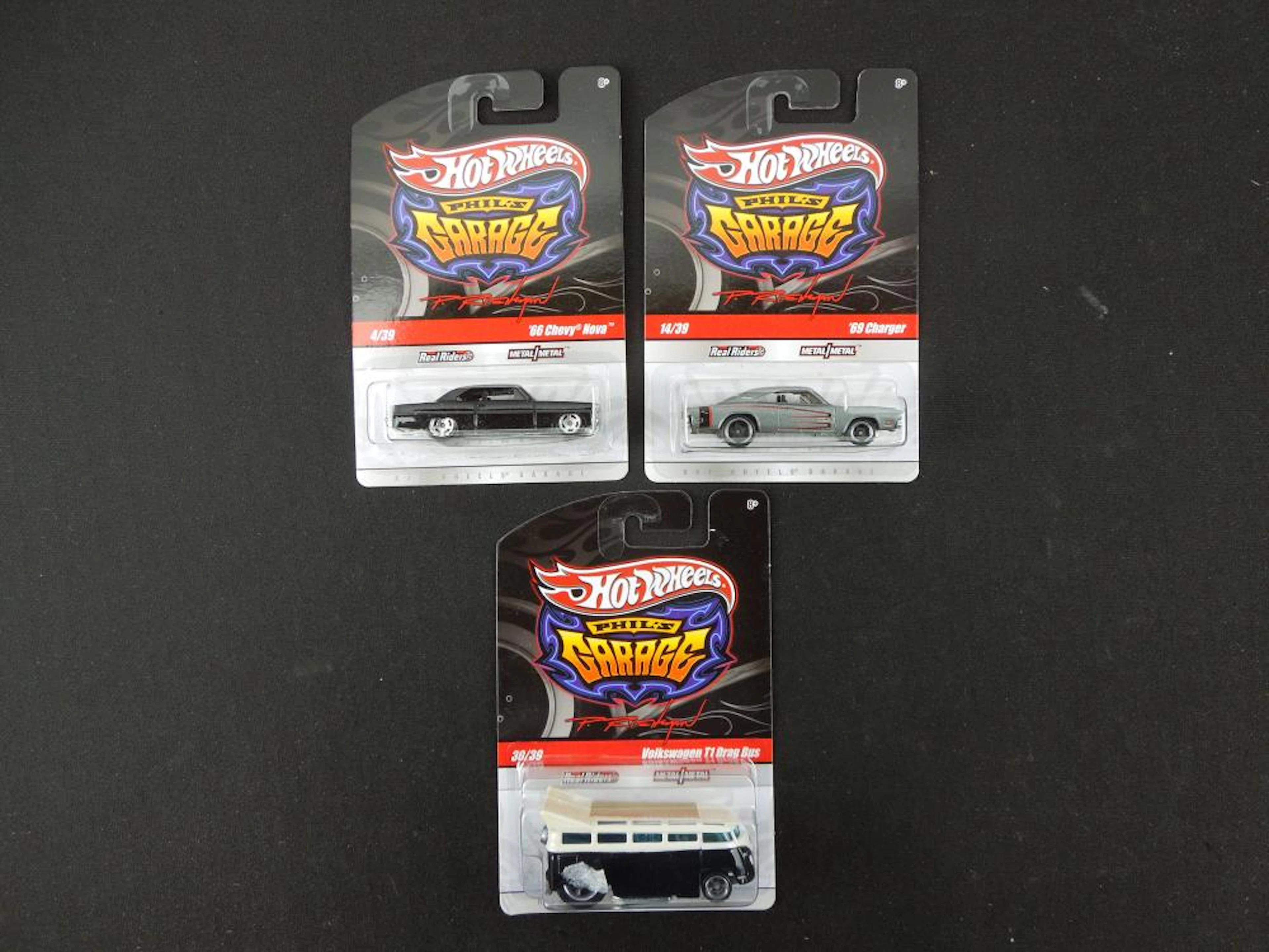 Lot of 3 Phil's Garage; '66 Chevy Nova, '69 Charger, & Volkswagen T1 Drag Bus