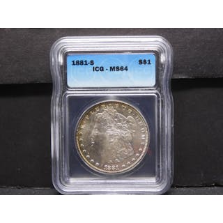 1881-S MS64 Toned Morgan Dollar