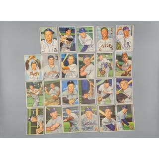 (23) 1952 Bowman Baseball Cards - Most Mid Grade