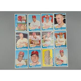 (12) 1965 Topps Baseball Cards Mid Grade and Higher - No Creases