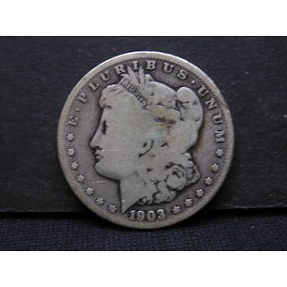 1903-S Key Date United States Morgan Silver Dollar.