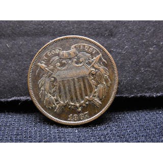 1867 2 Cent Piece - Full WE
