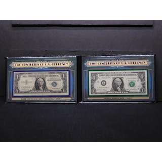 Two Centuries of U.S. Currency - 1957 $1 Silver Certificate & 2003 $1 FR