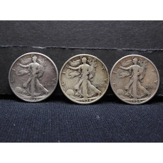 1934 PDS Walking Liberty Half Dollars.
