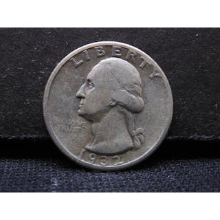 1932-D United States Key Date Washington Quarter. Portrait Of George Washington.