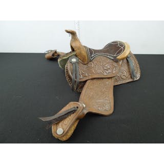 Small Toy Leather Saddle