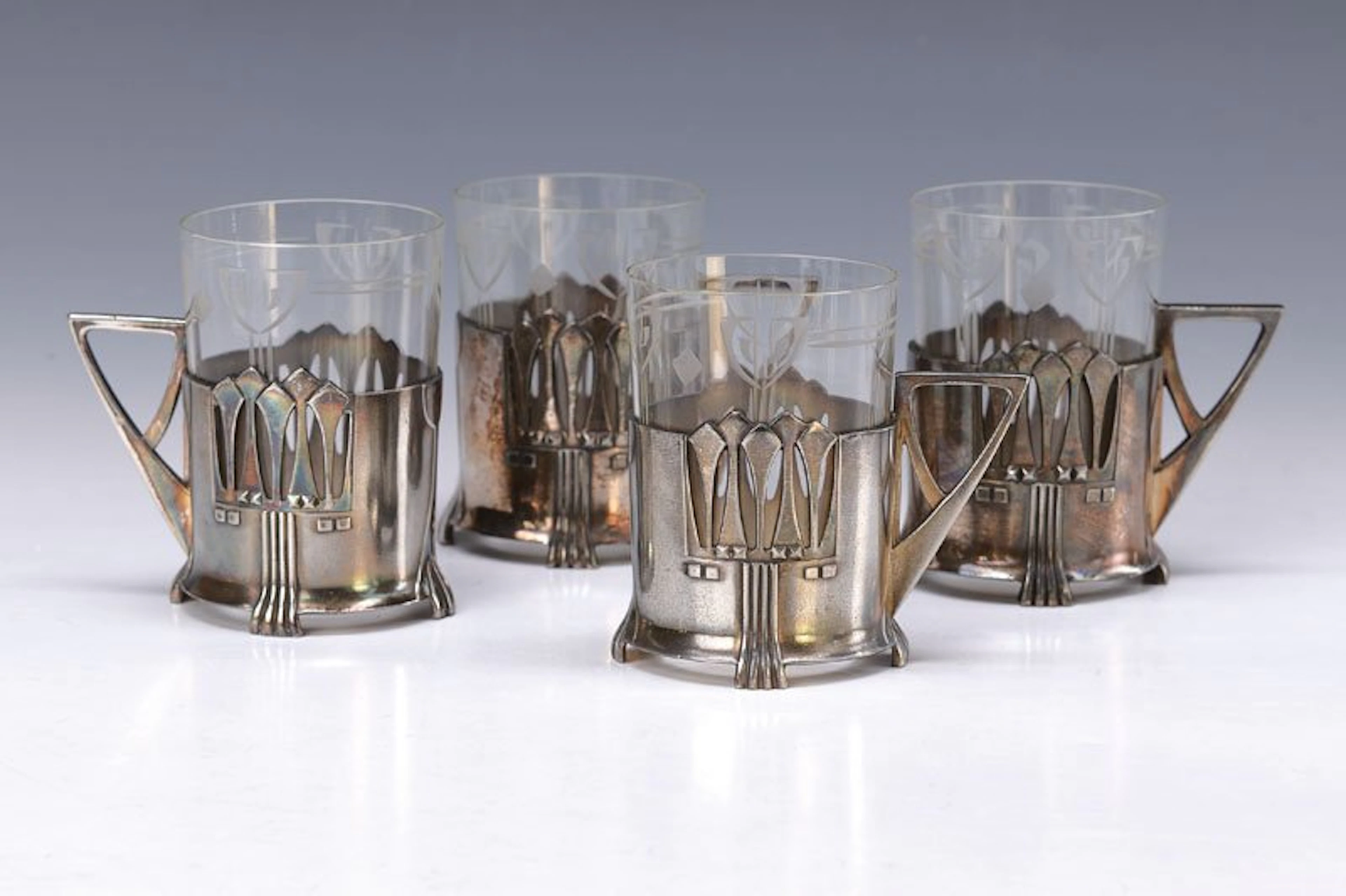 6 punch glasses, WMF to 1905-06