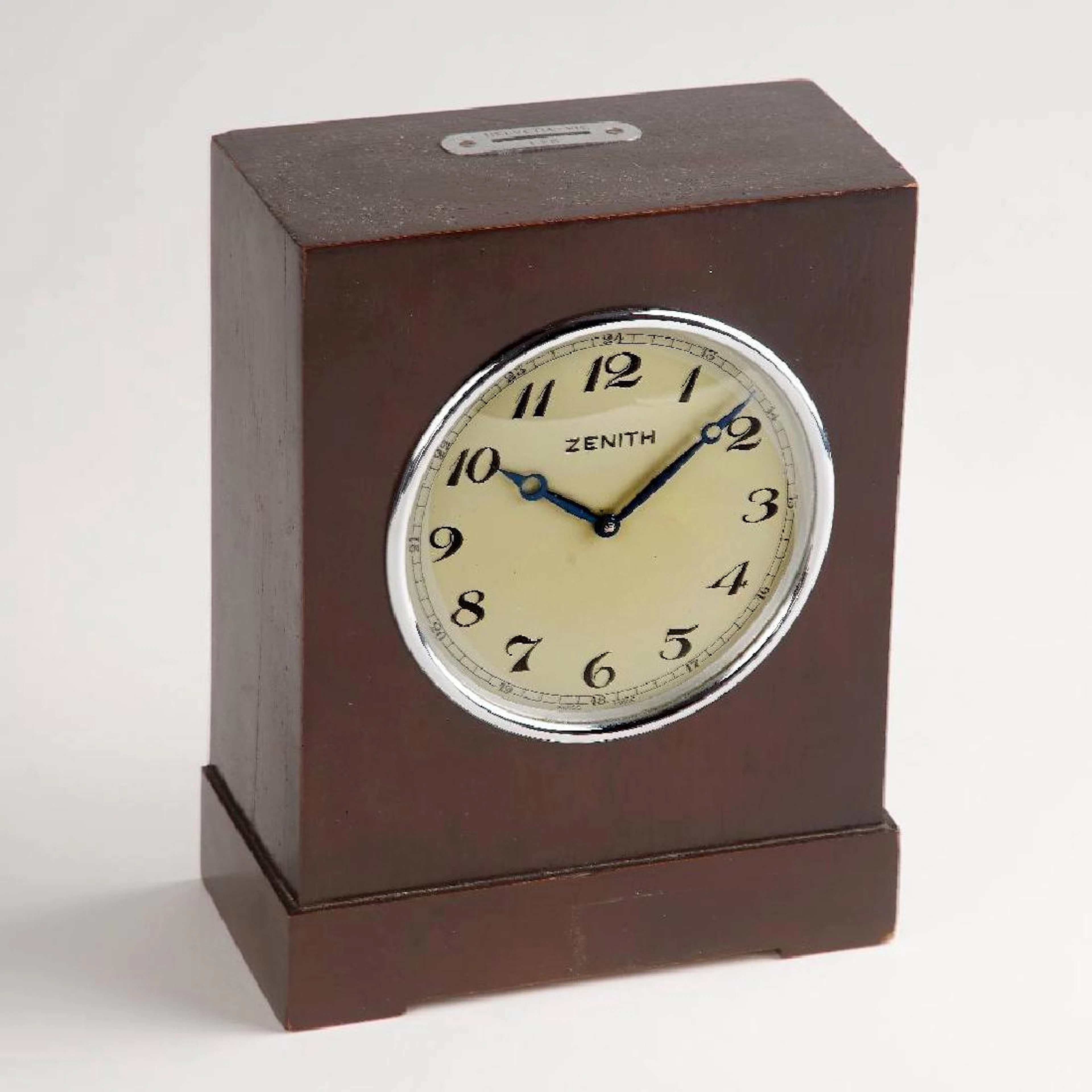 ZENITH table clock with alarm & savings box