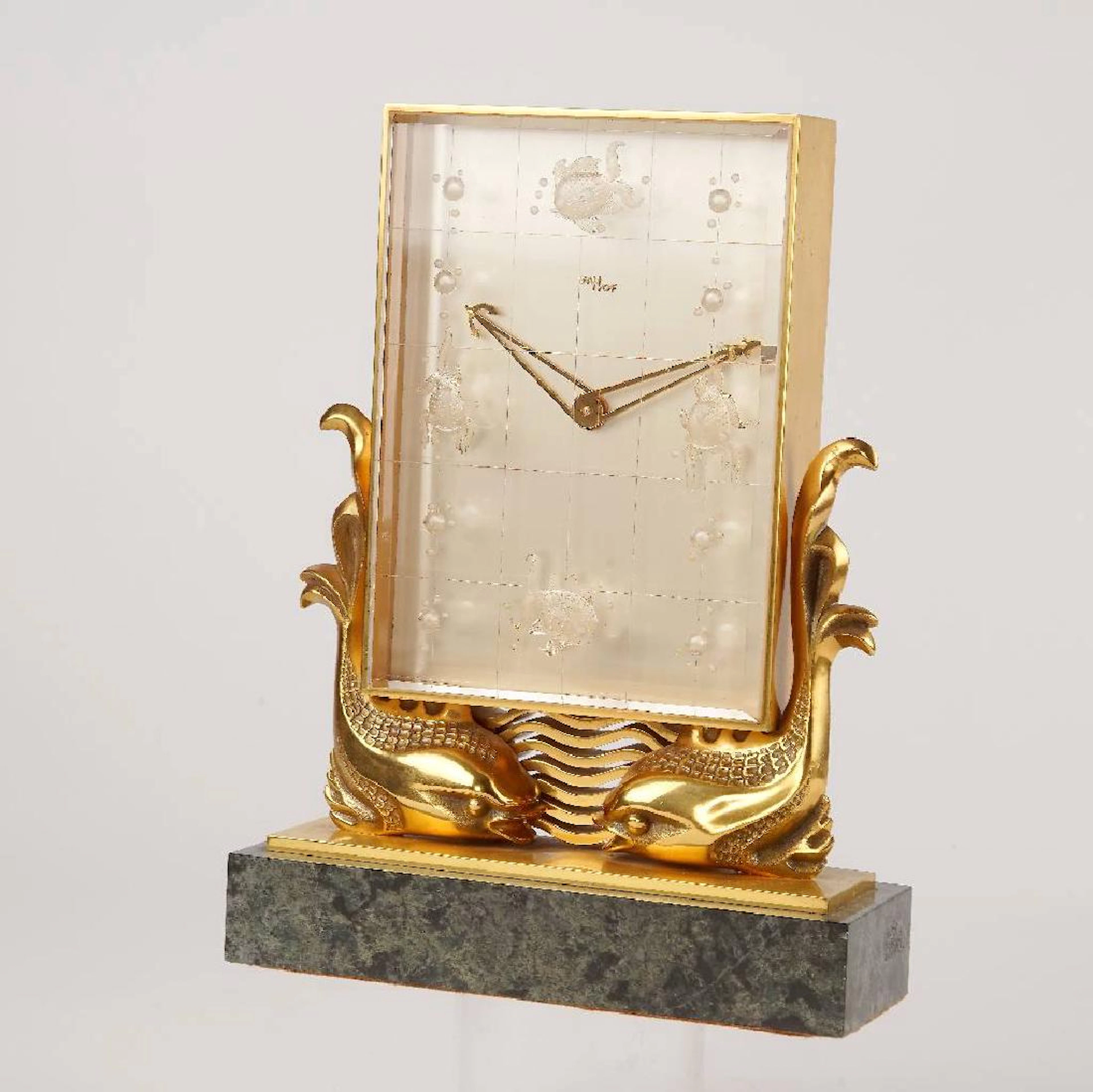 IMHOF unusual table clock with 8-day movement