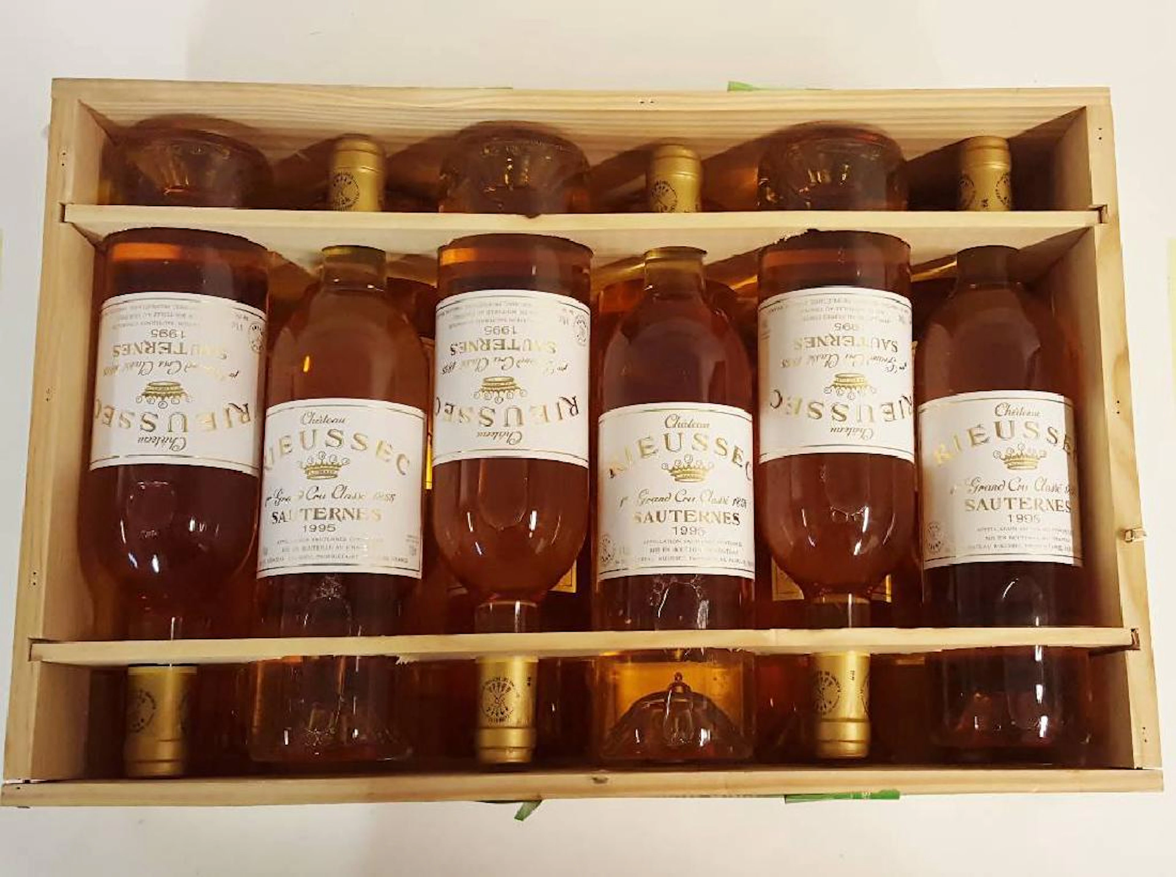 12 bottles of 1995 Chateau Rieussec
