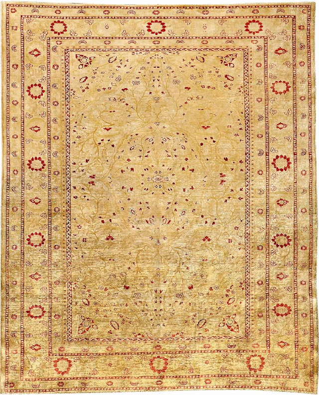 Fine Silk Tabriz 'Hadji-Jalili' Rug
