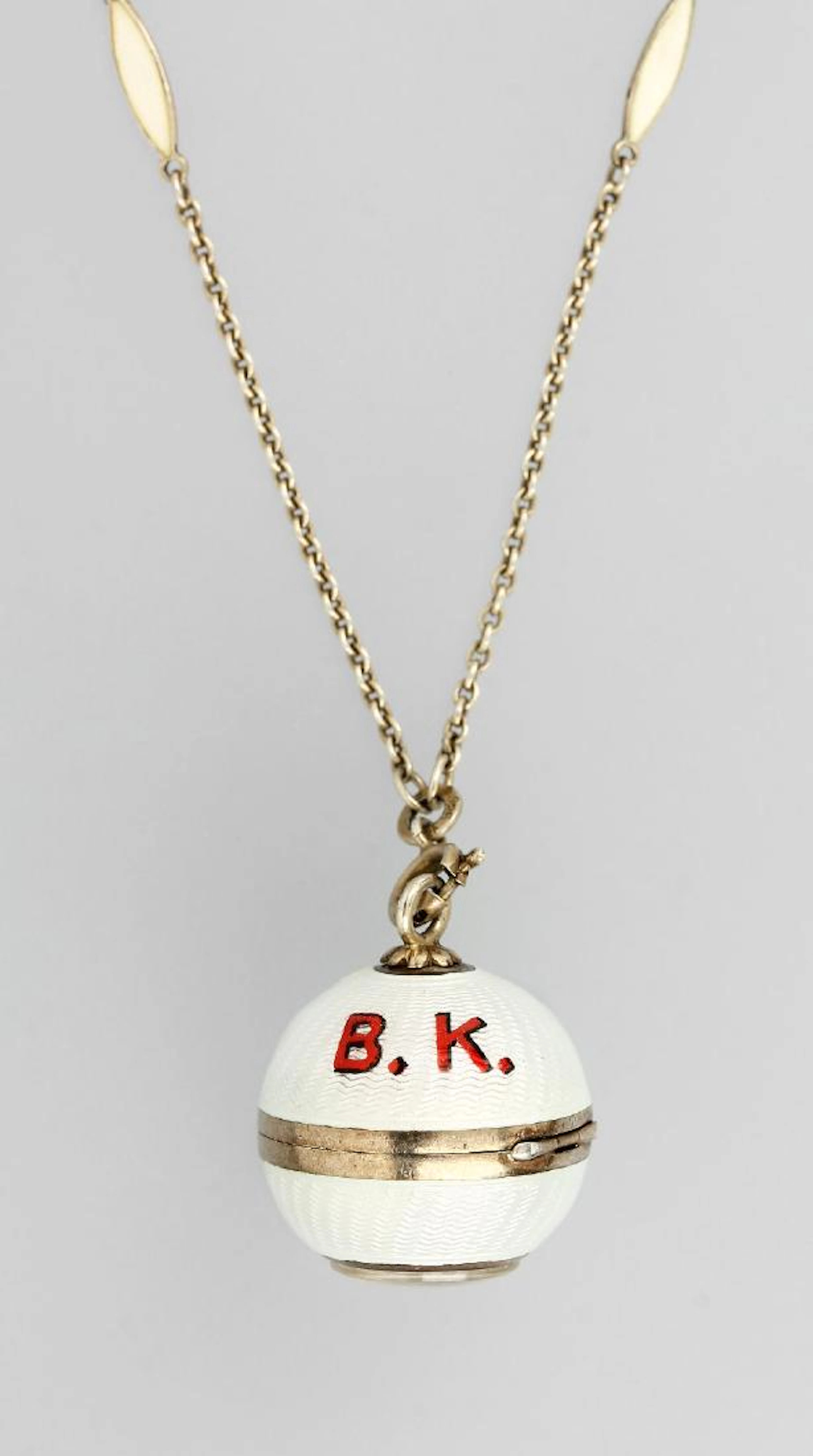 Watch pendant with enamel, approx. 1955/60s