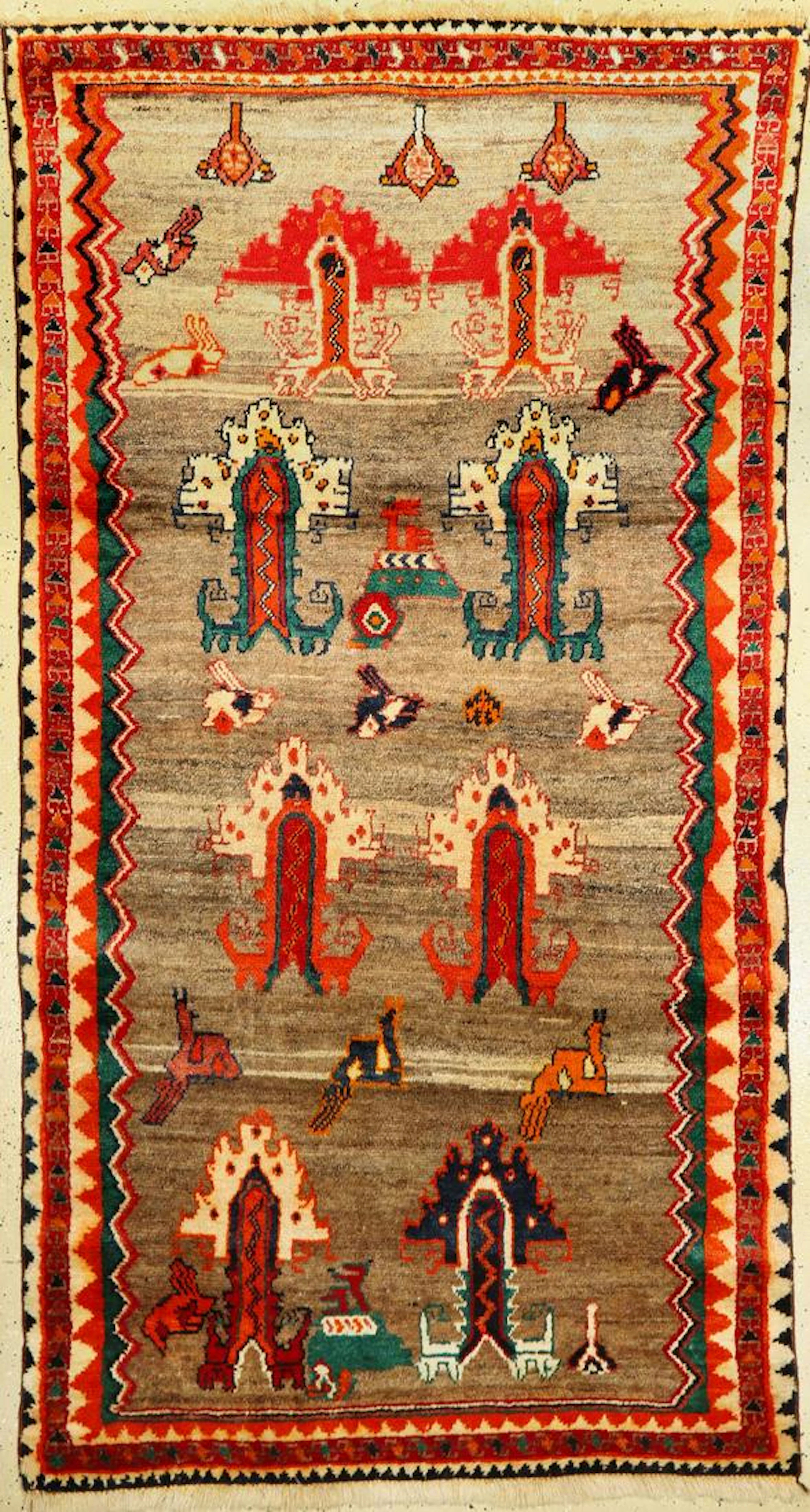 Gabbeh 'Wedding-Rug' (Salt & Pepper Ground),