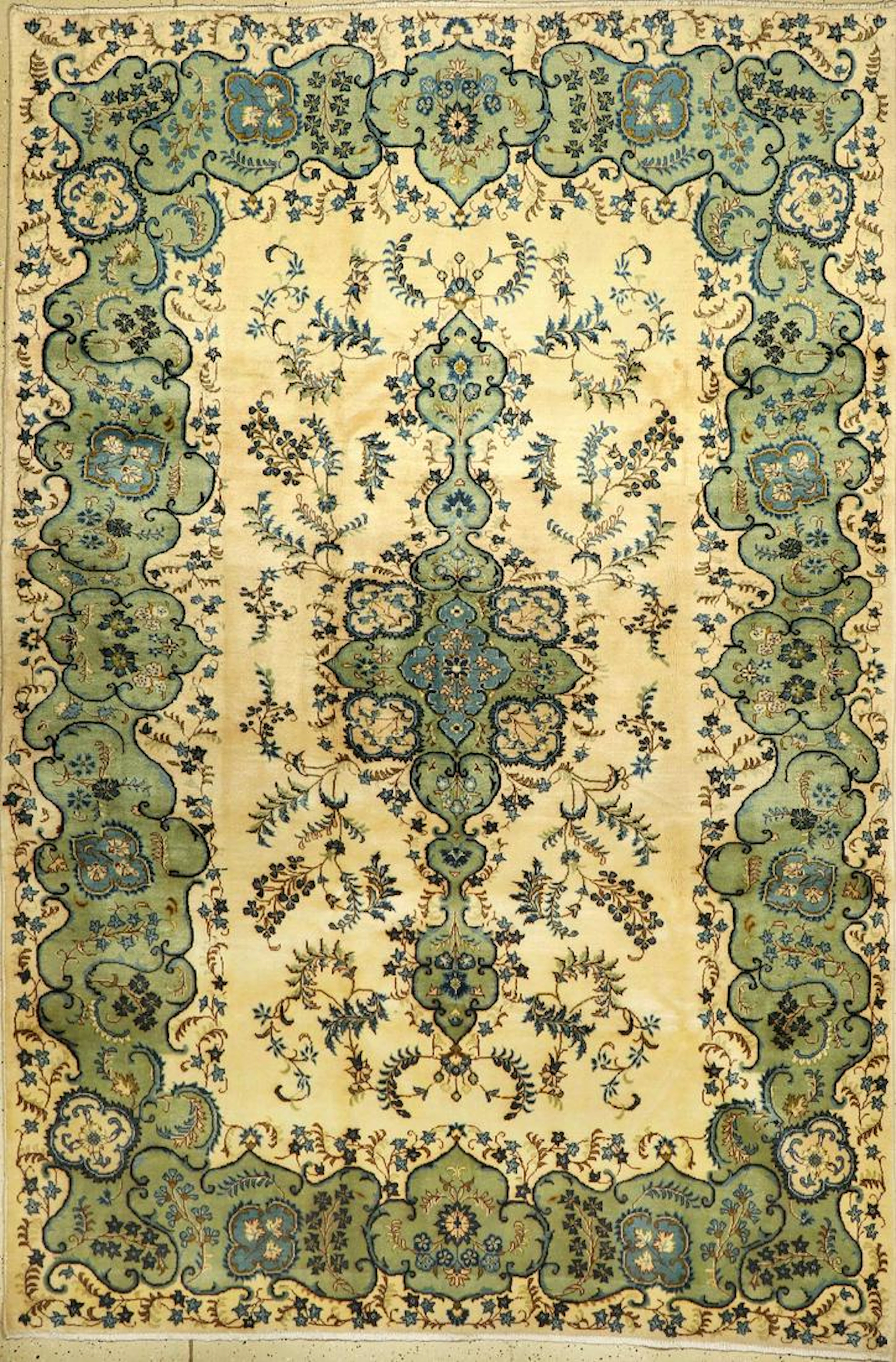 Green Kashan Carpet,
