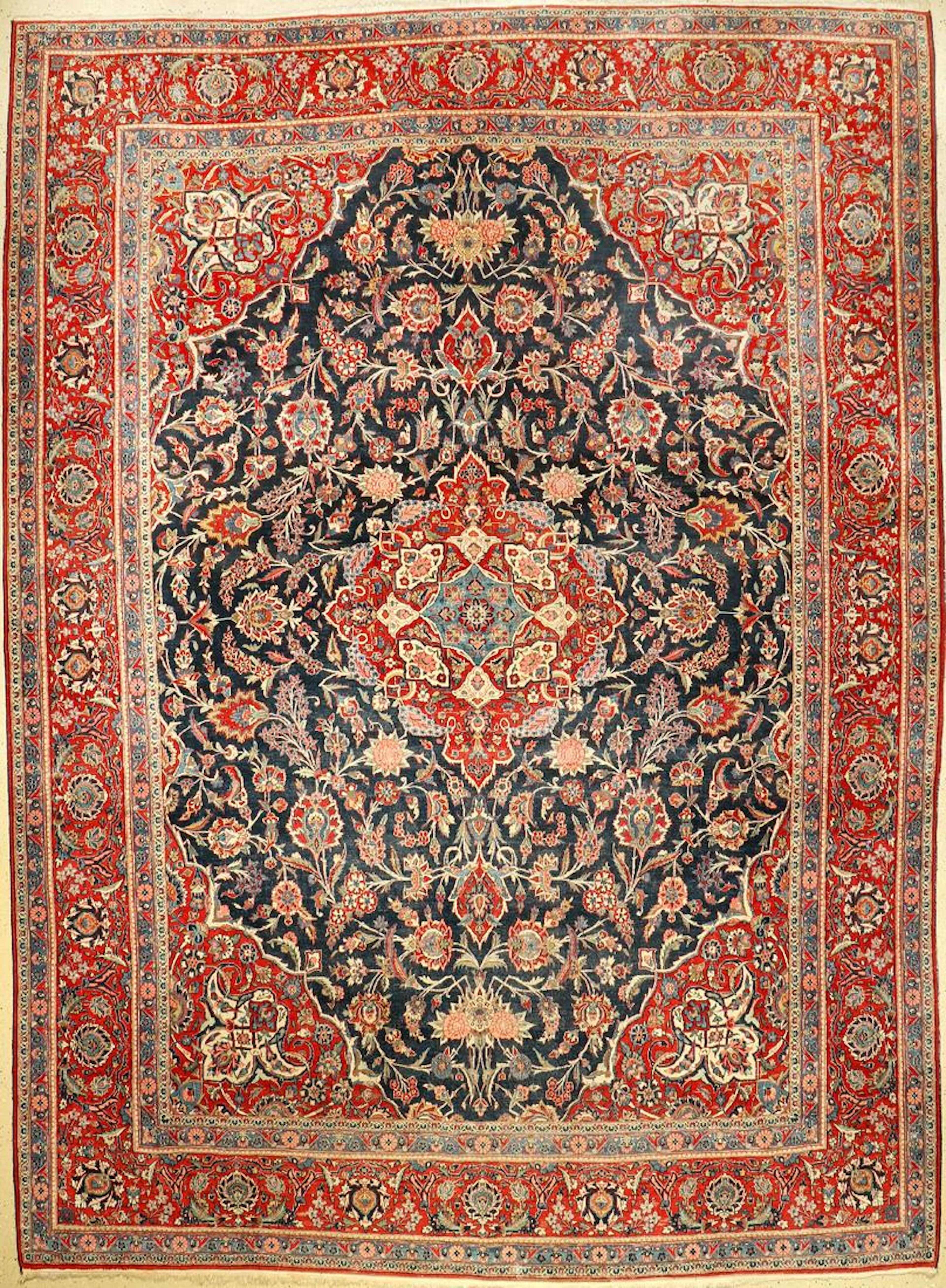 Kurk Kashan Carpet,
