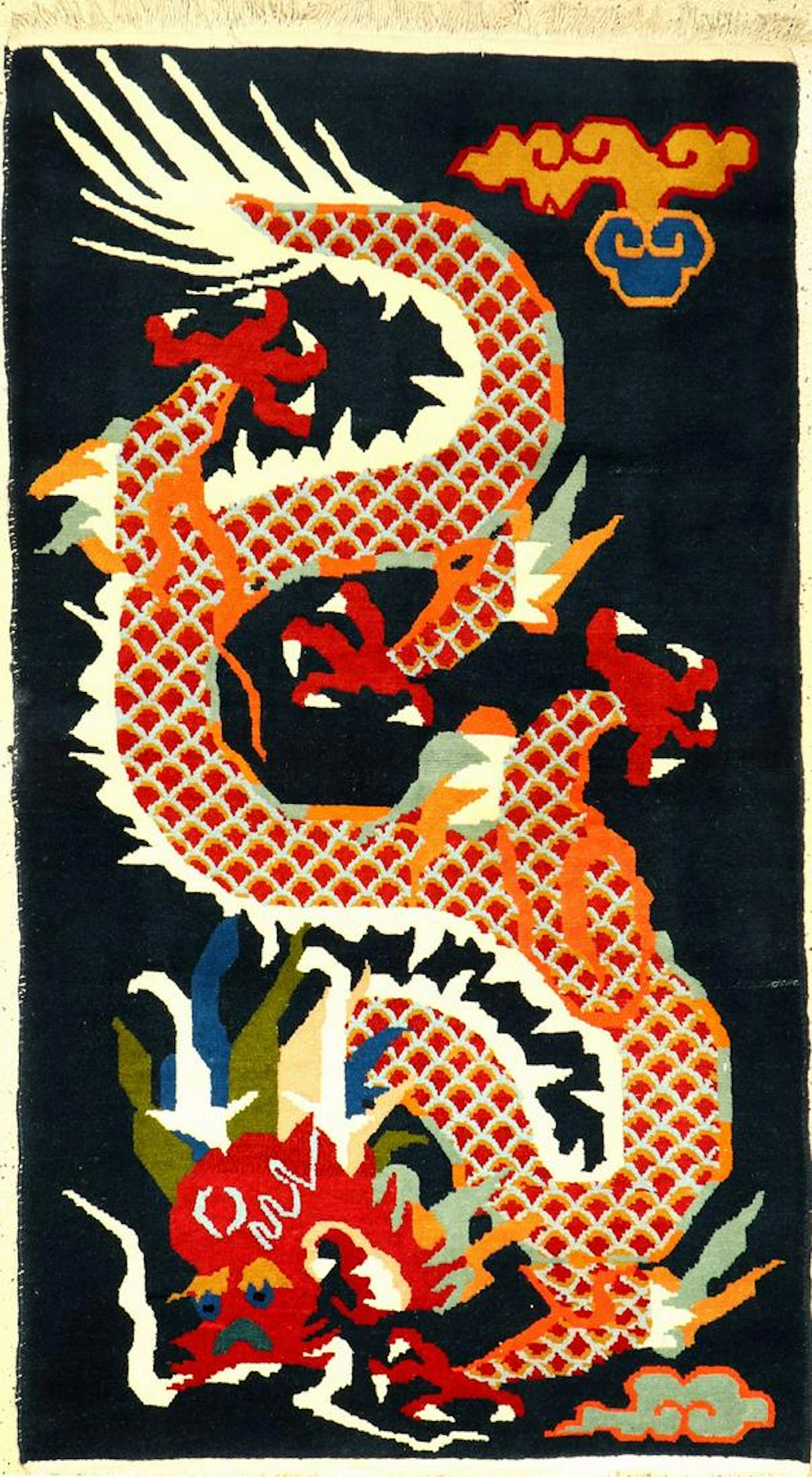 Nepal 'dragon carpet' old, Nepal, approx. 30 years,
