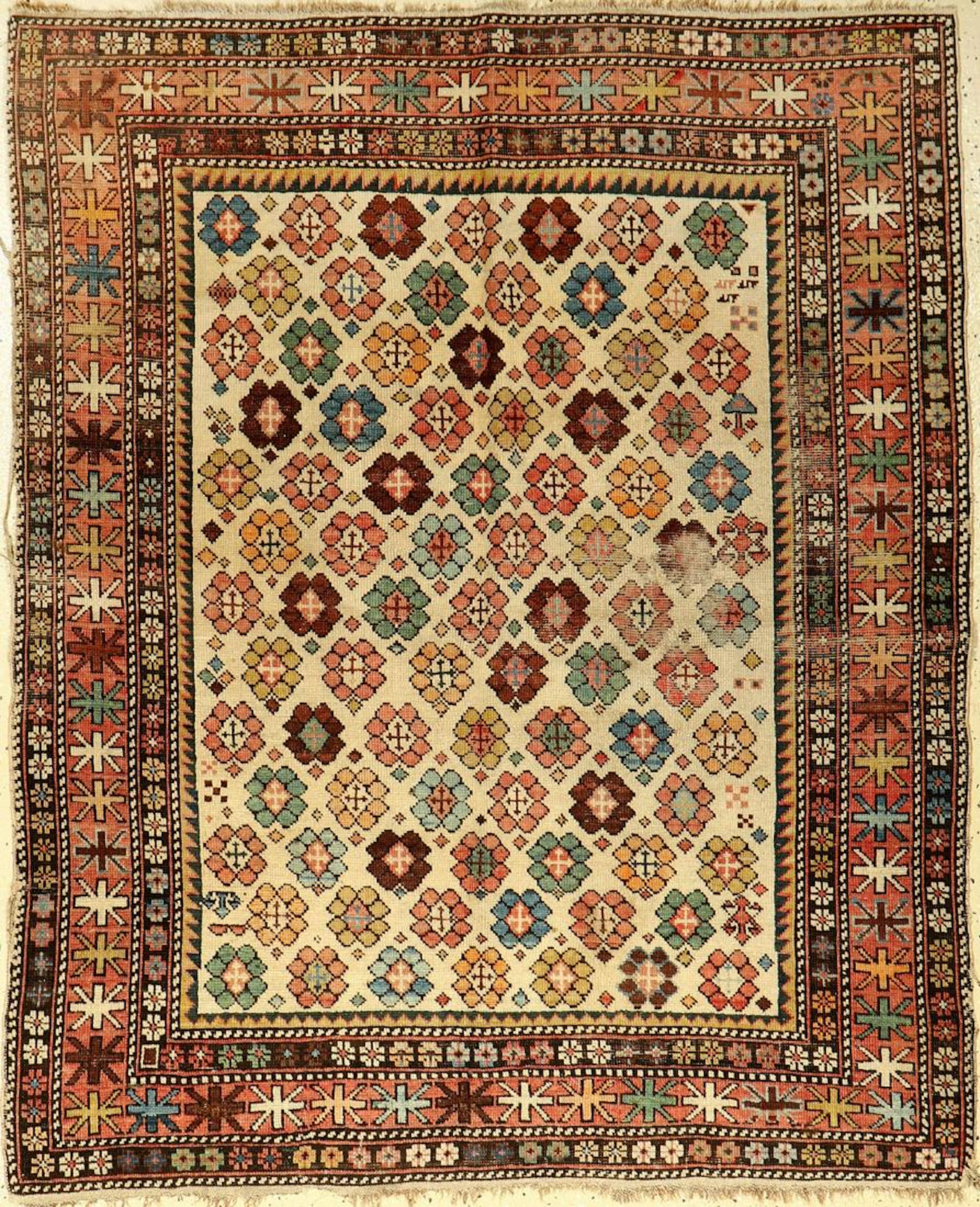 Shirvan Antique, Caucasus, around 1890, wool on wool