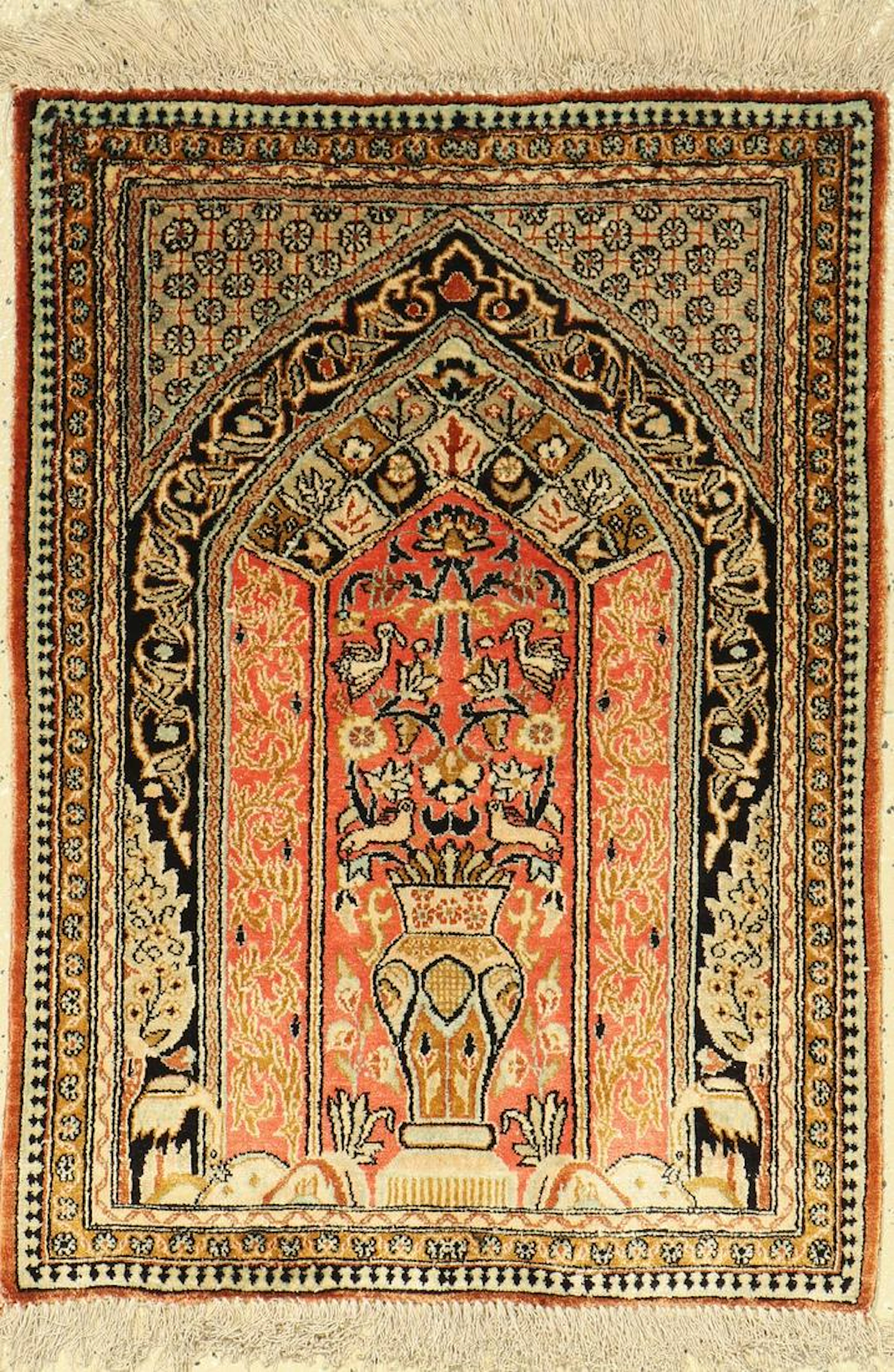 Silk Ghom old, Persia, approx. 50 years, pure natural