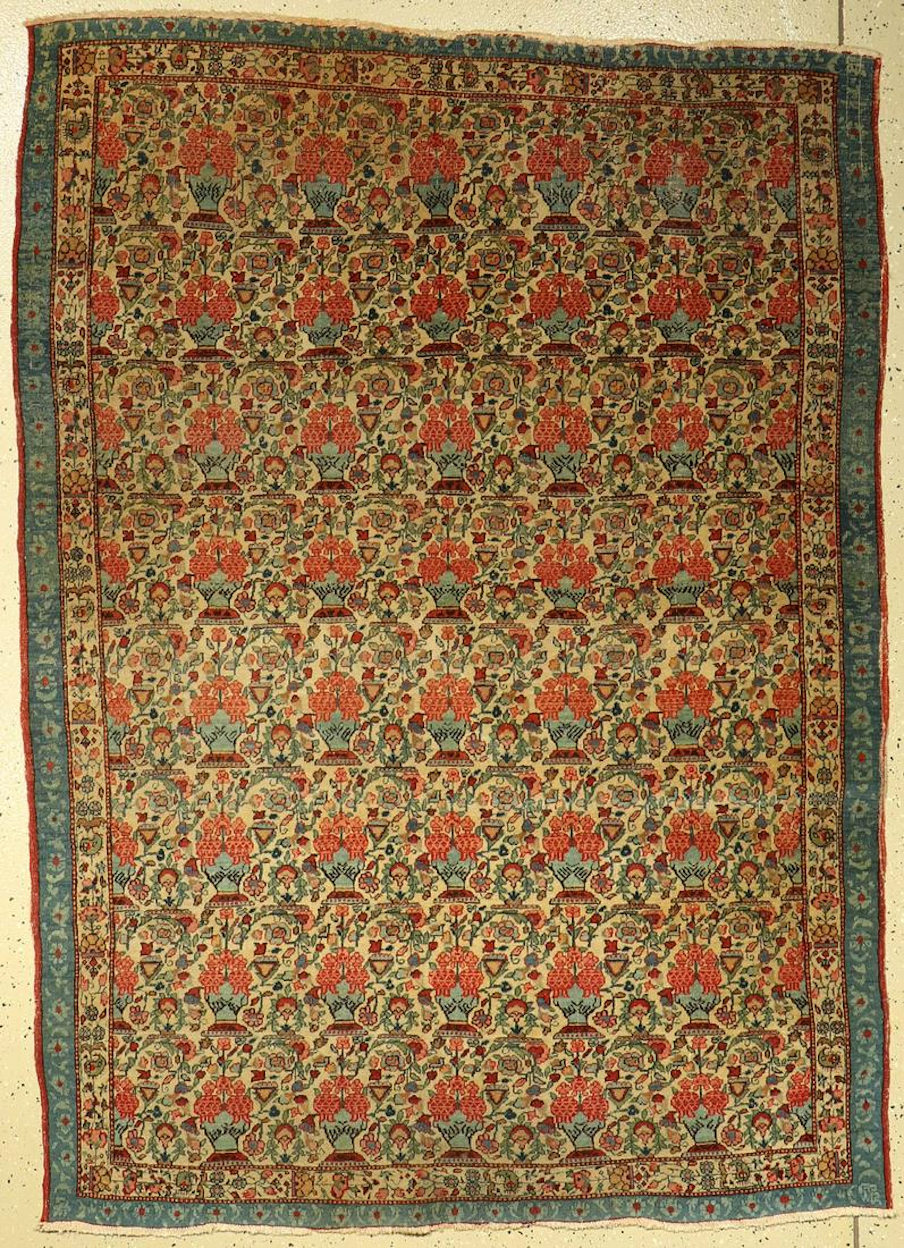 Ghom old, Persia, approx. 60 years, wool on cotton