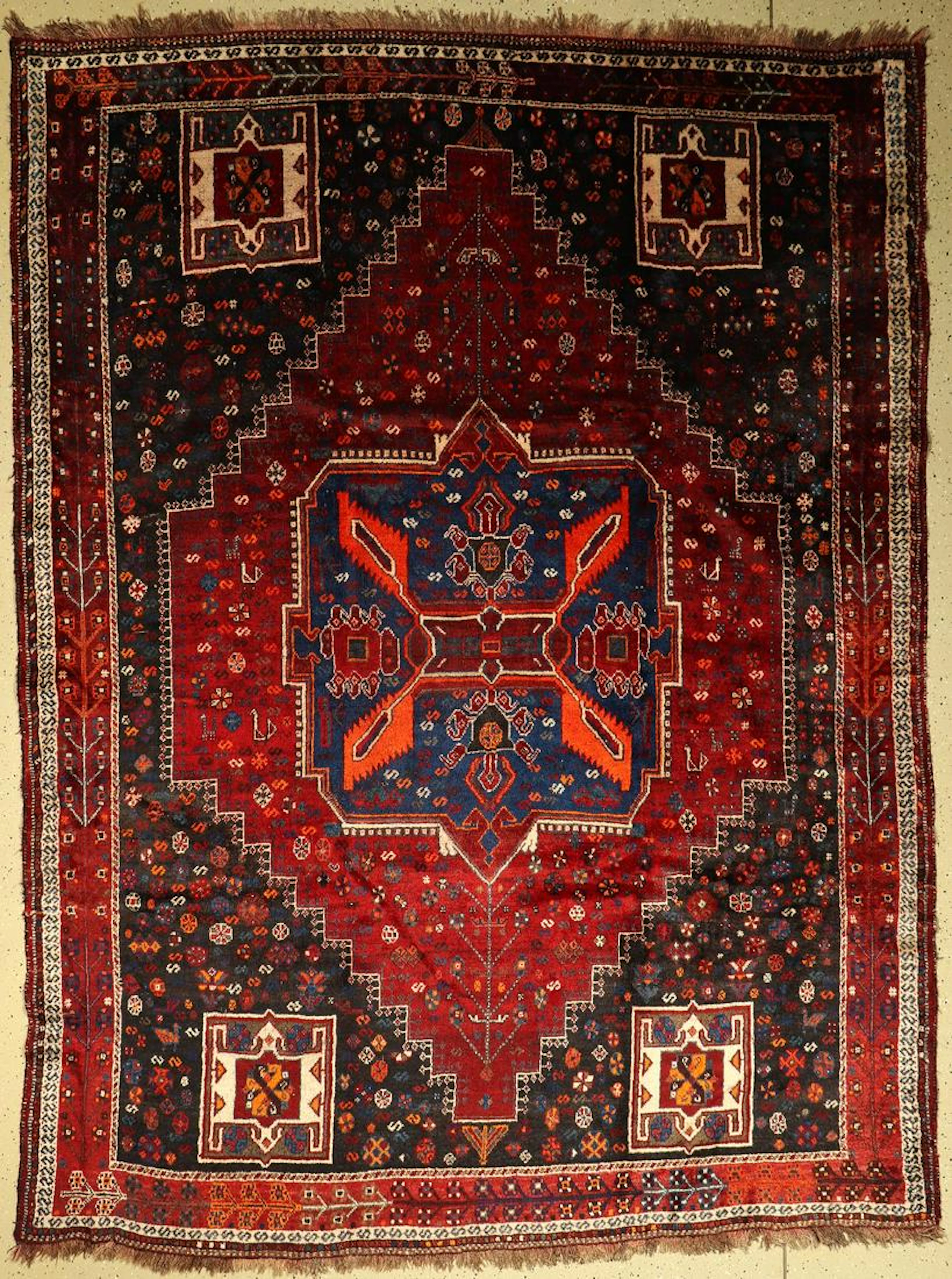 Shiraz old, Persia, approx. 50 years, wool on wool