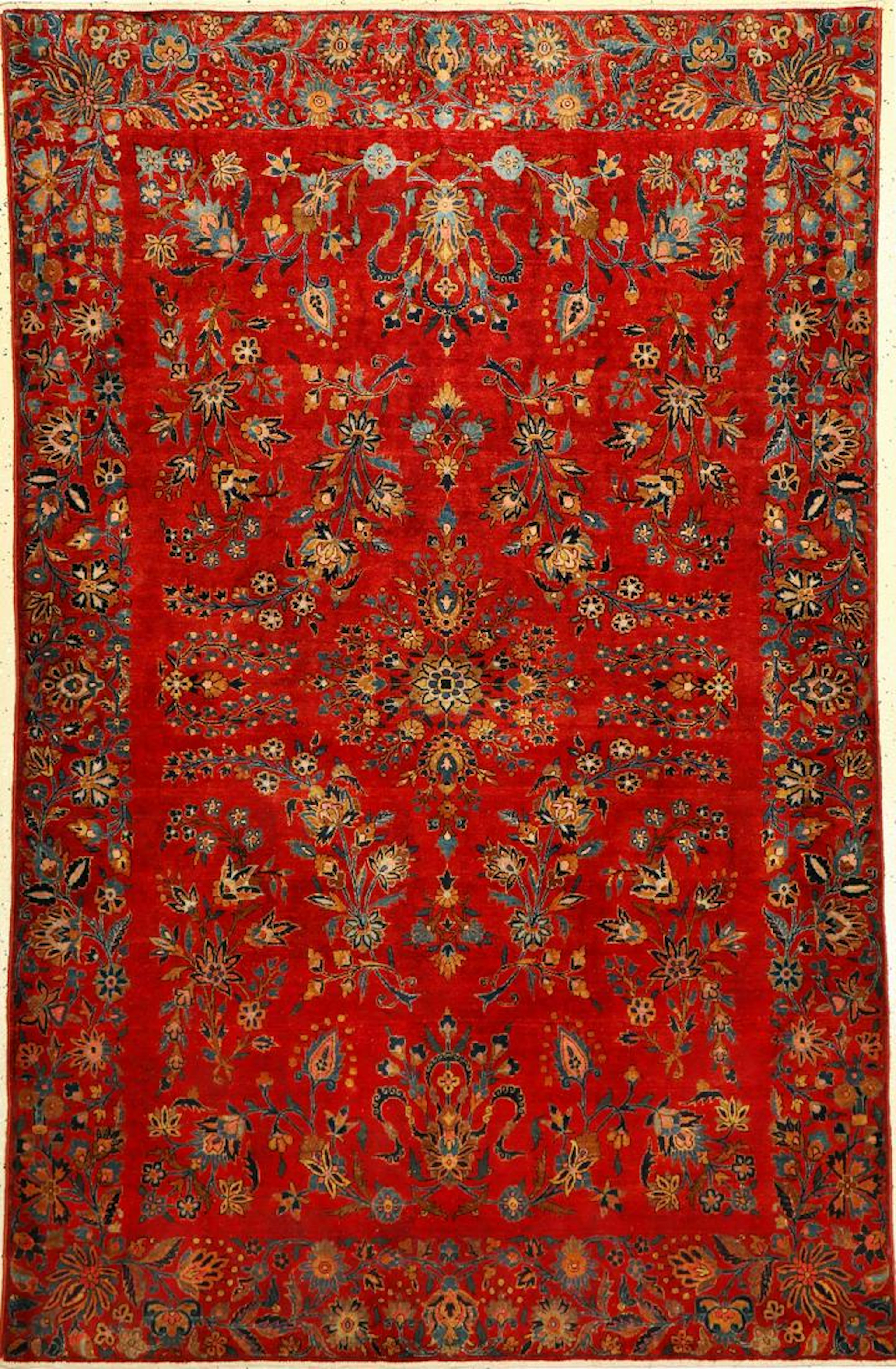 Fine & Rare US Kurk Kashan Rug,