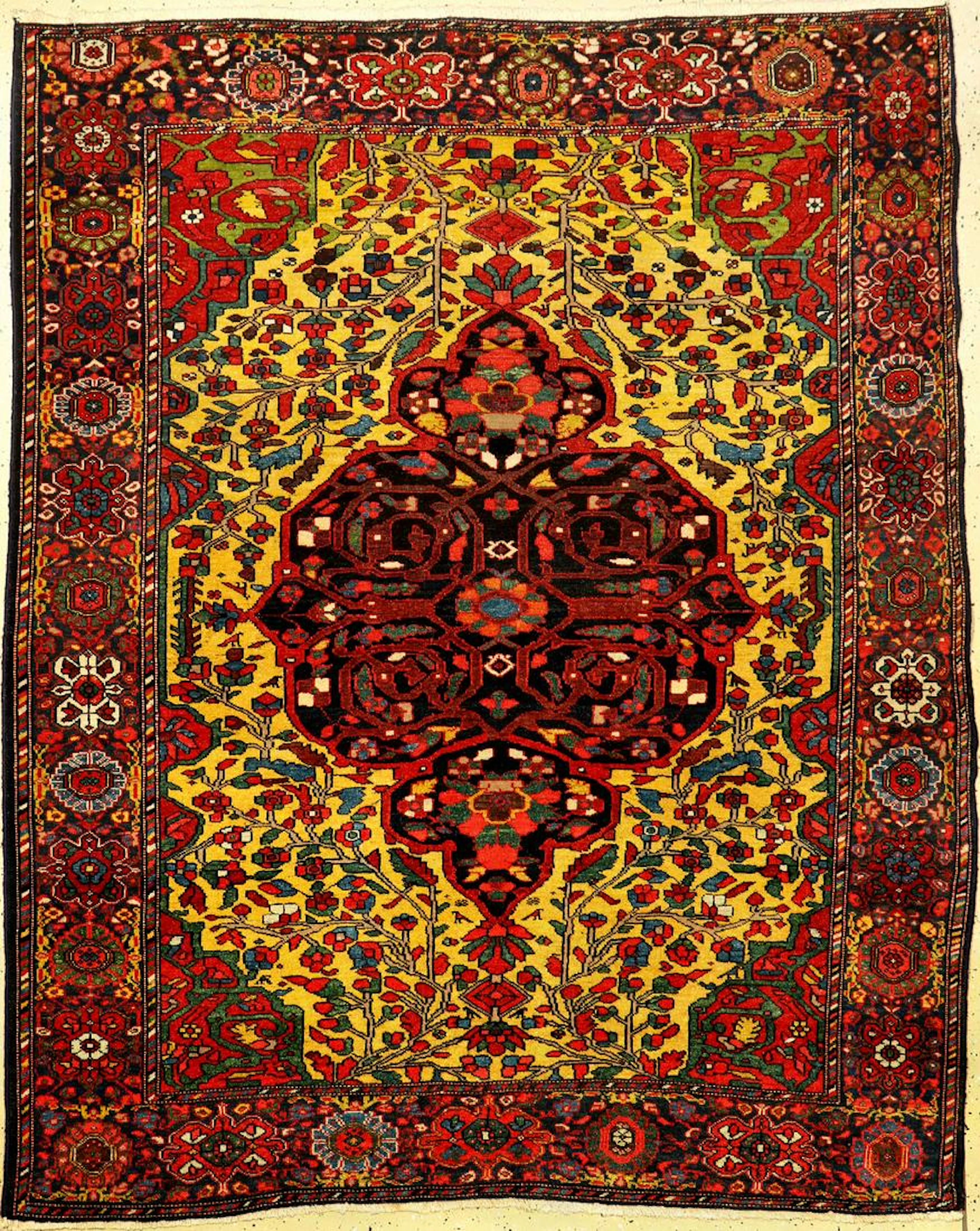 Yellow Bakhtiari Rug,
