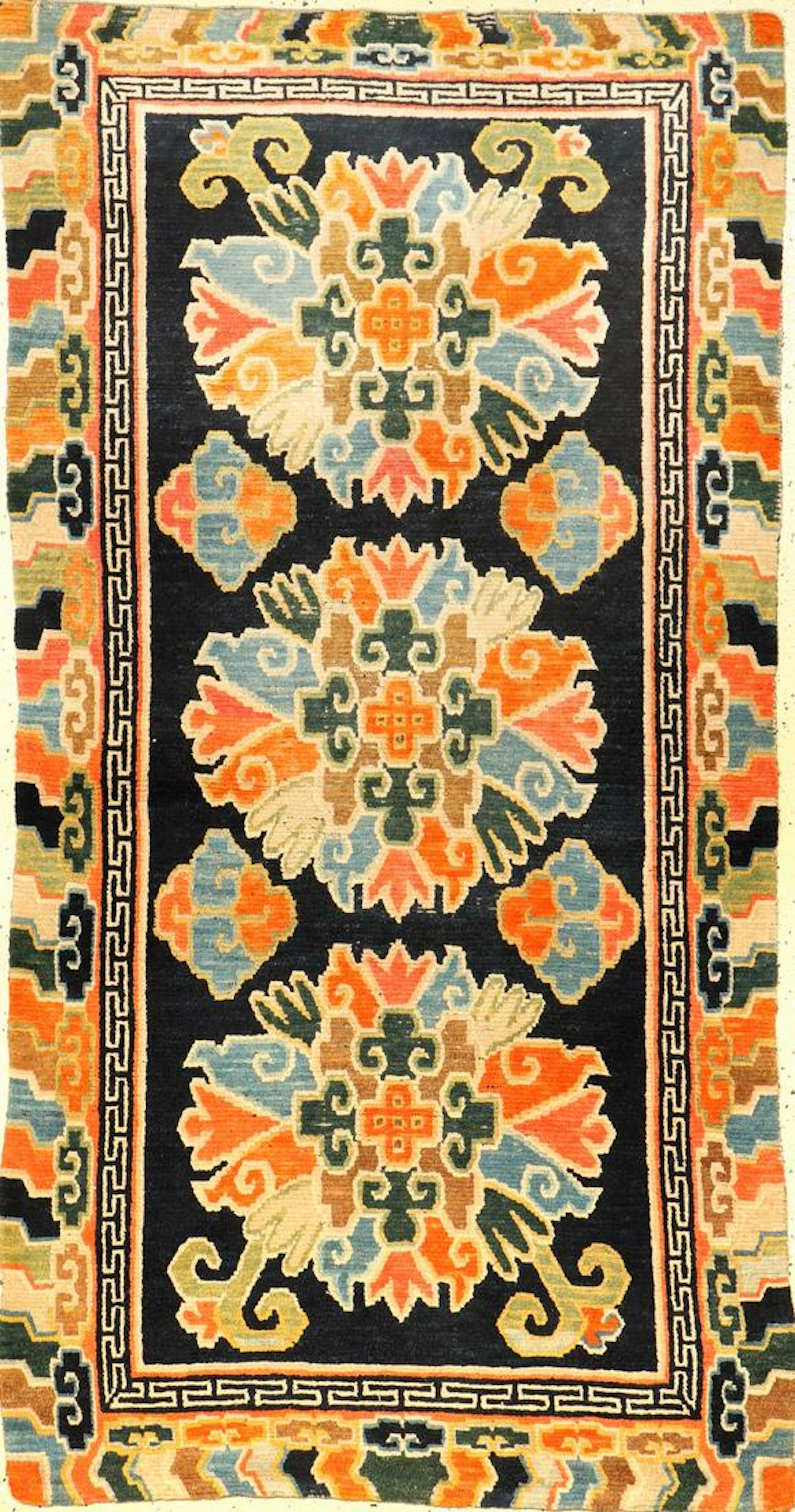 Tibetan Shigatse Khaden Rug (Lotus),