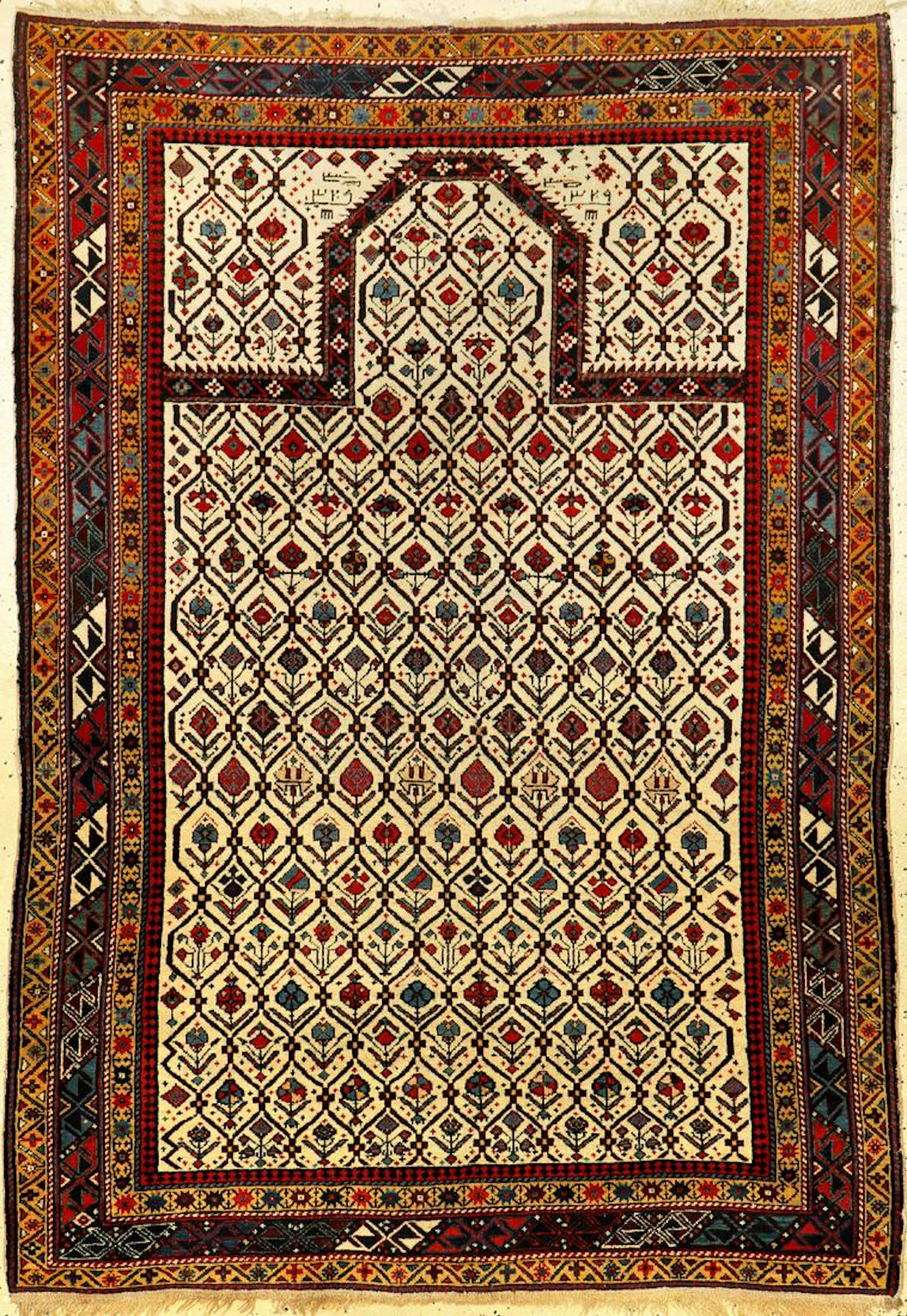 Very Fine White Ground Shirvan 'Prayer Rug',