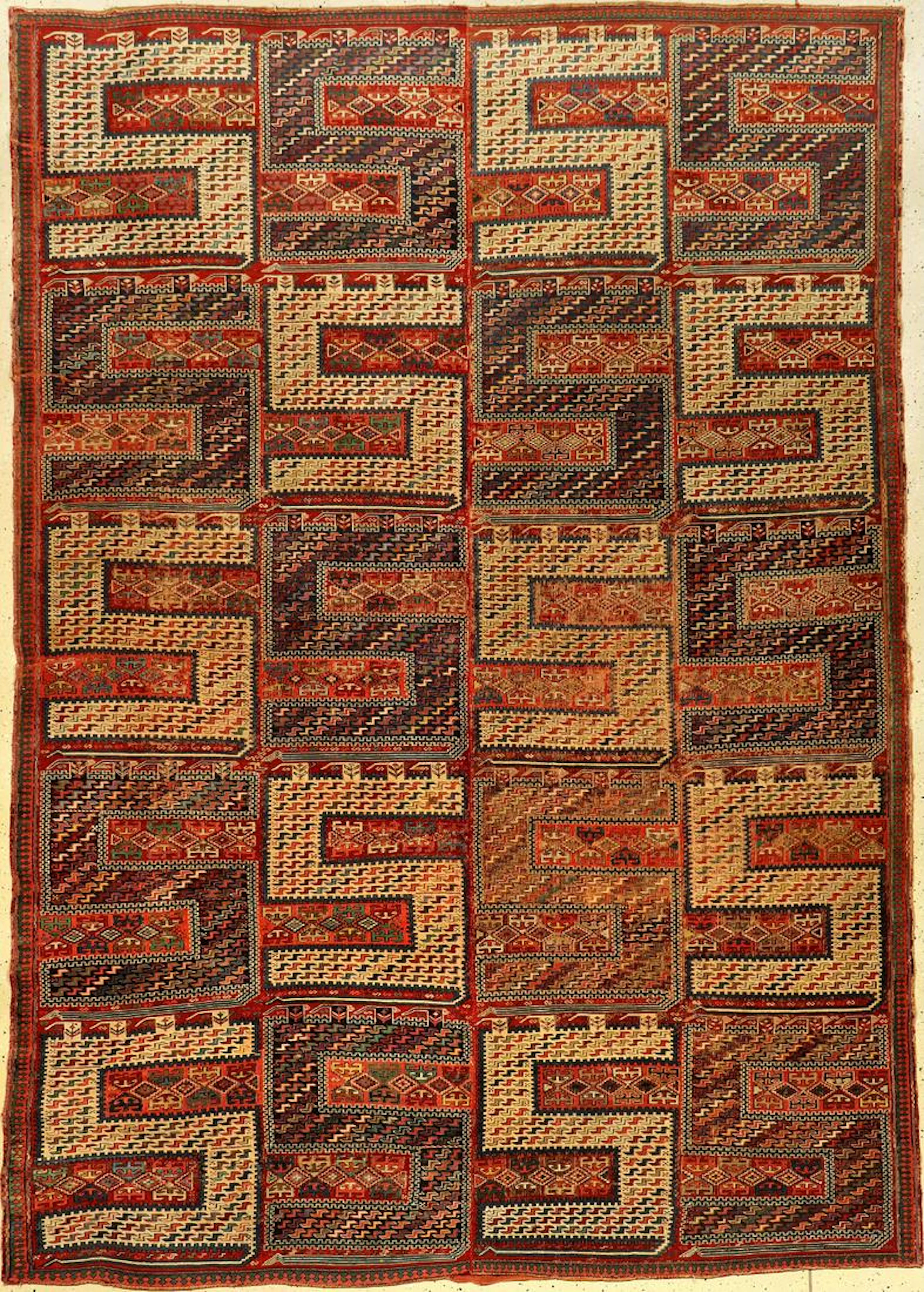 Fine Sileh 'Dragon' Sumakh Carpet,